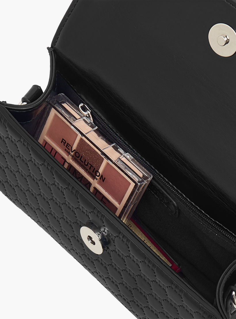 Missy Logo Embossed Crossbody Bag with Detachable Strap and Flap Closure-women-bagsandwallets-handbags-image-6