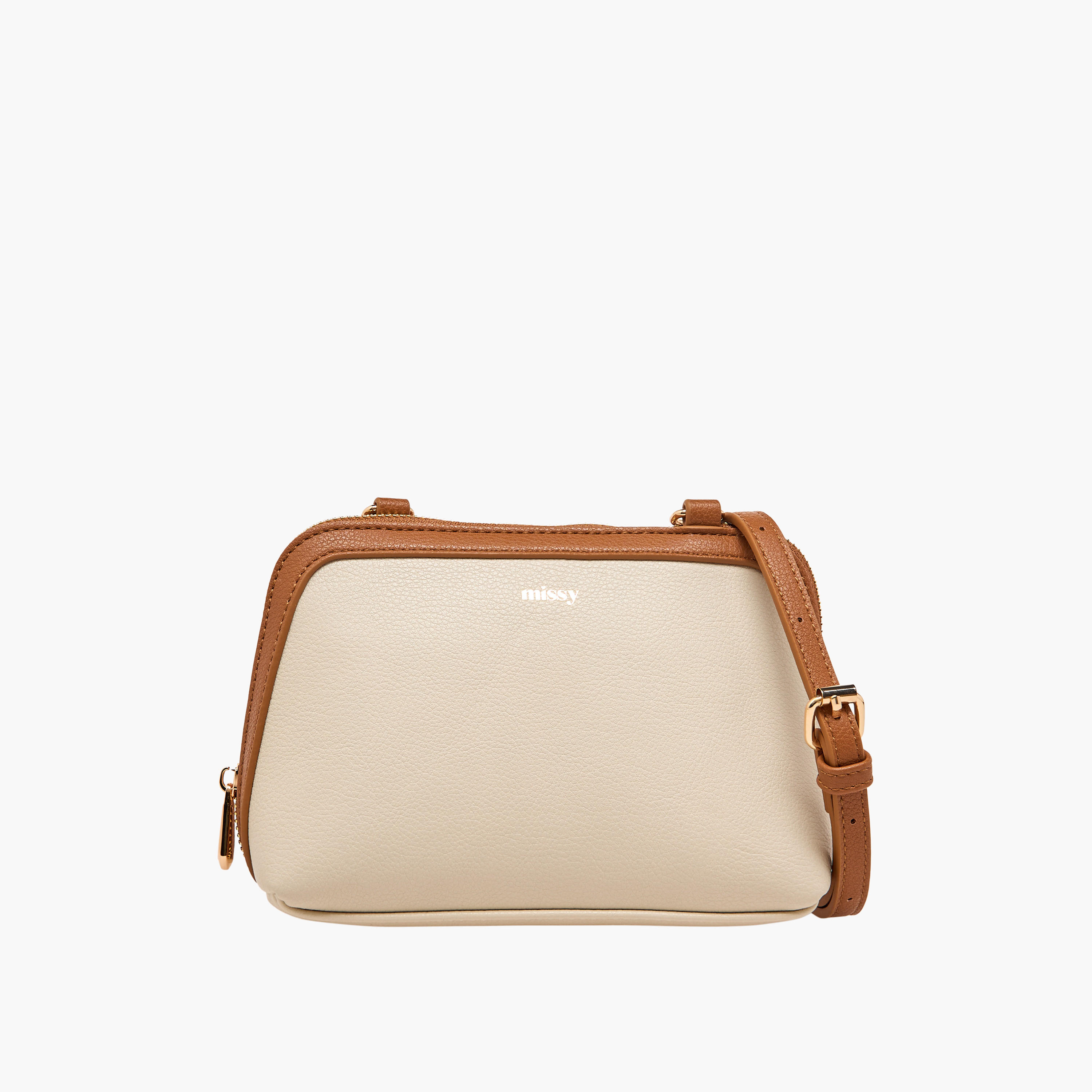 Missy Panelled Crossbody Bag with Detachable Strap and Zip Closure-women-bagsandwallets-handbags-image-1