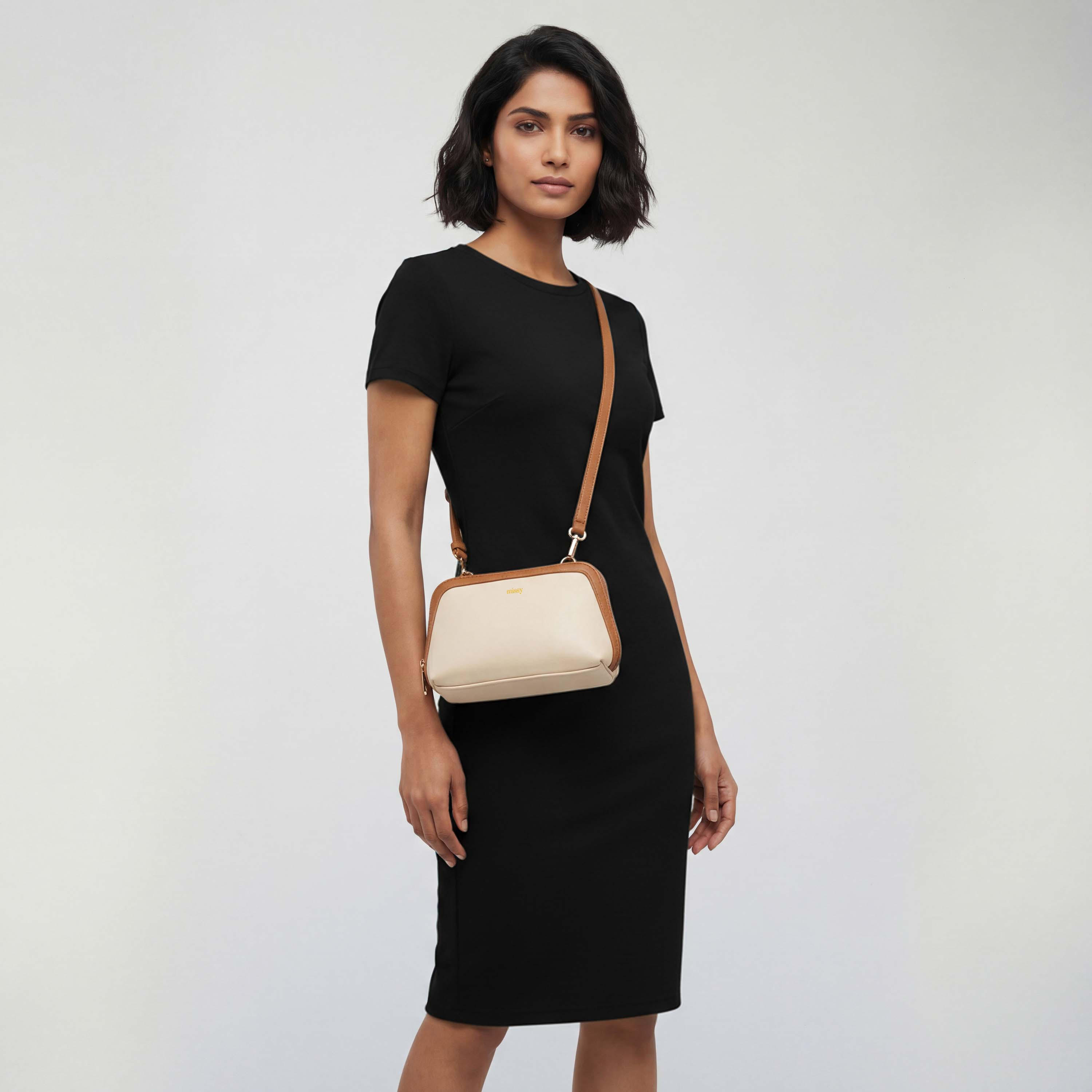 Missy Panelled Crossbody Bag with Detachable Strap and Zip Closure-women-bagsandwallets-handbags-image-2