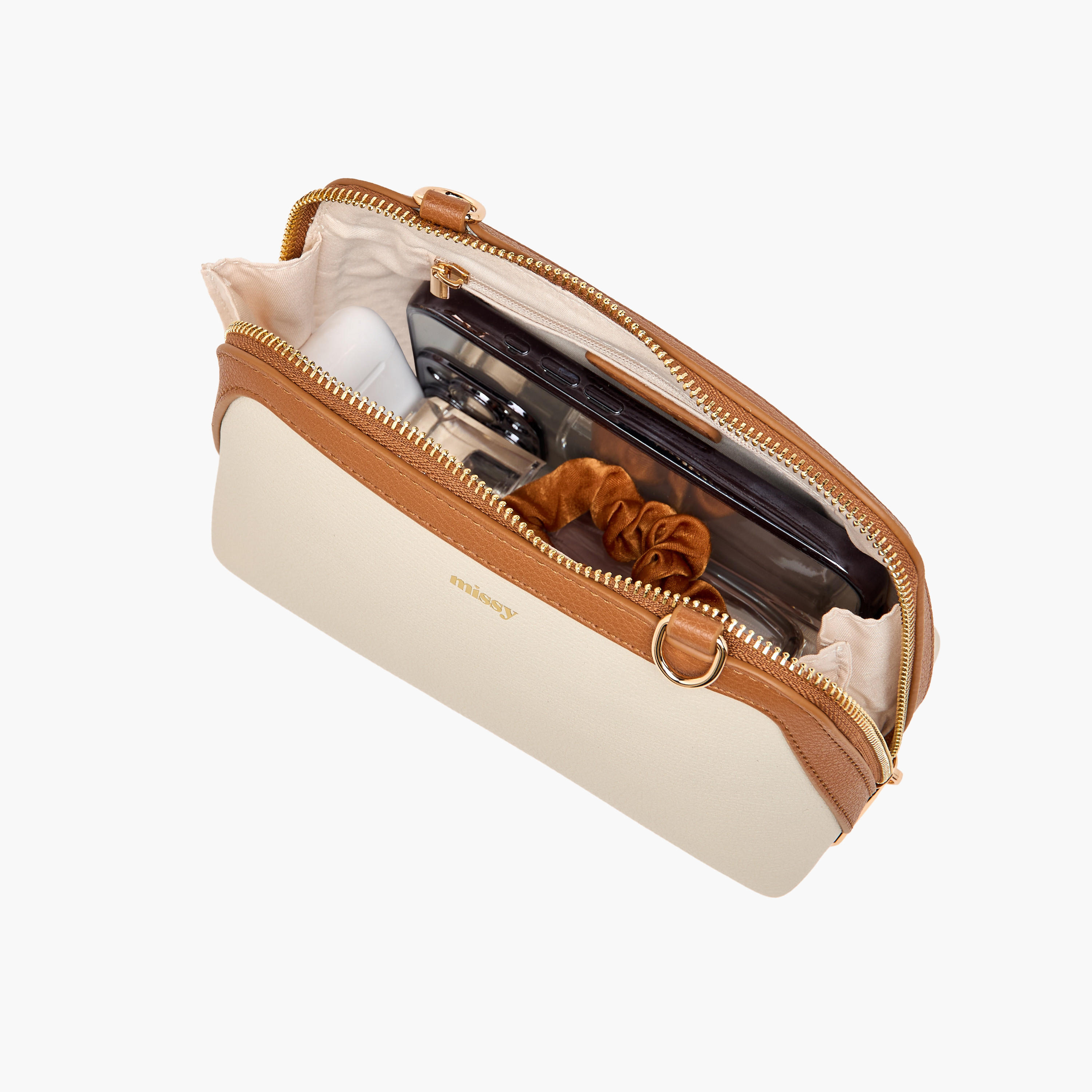 Missy Panelled Crossbody Bag with Detachable Strap and Zip Closure-women-bagsandwallets-handbags-image-8
