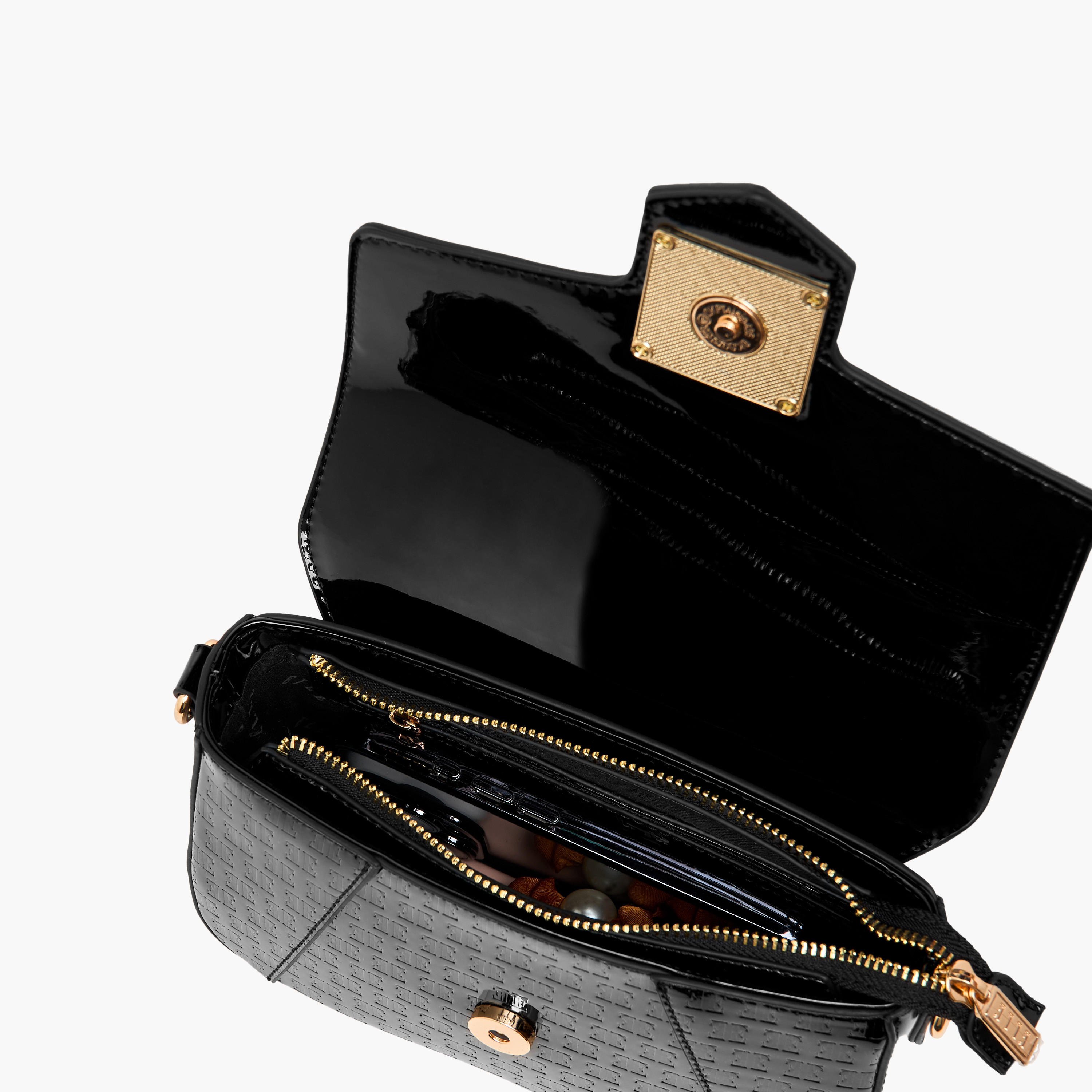 شنطة كروس بودي بنقوش مونوجرام وحزام سلسلة قابل للفصل من إيل-women-bagsandwallets-handbags-image-7