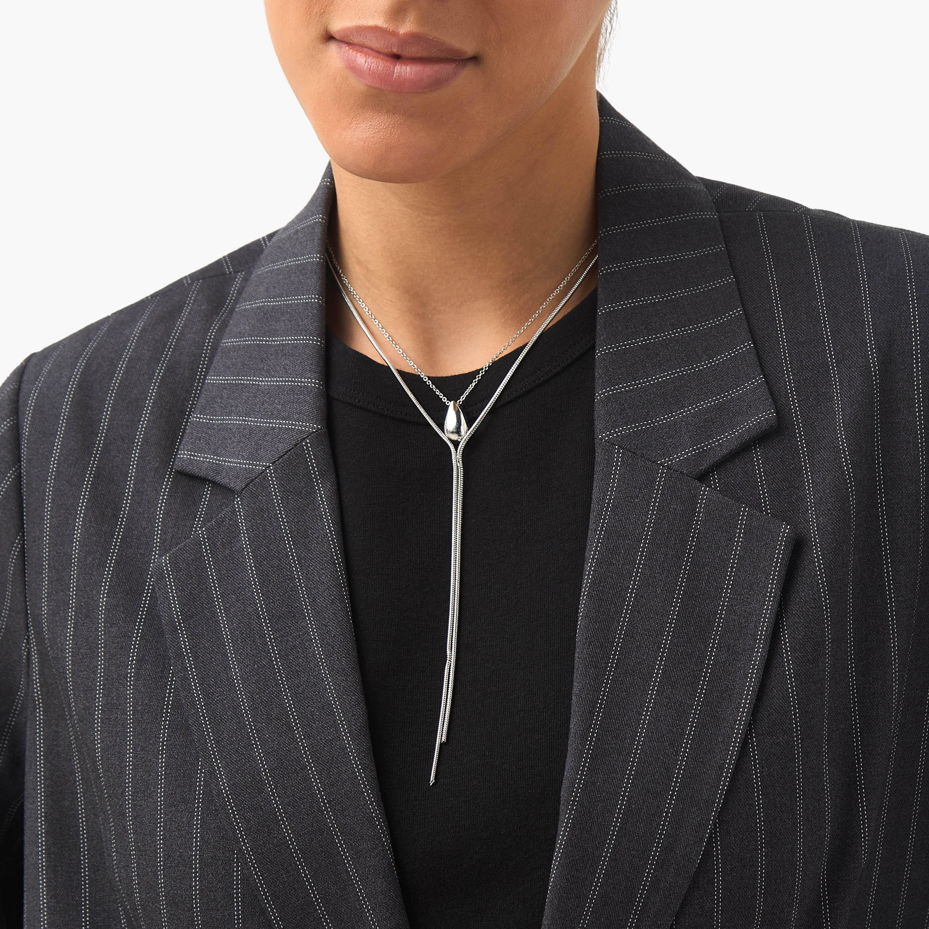 Set of 2 - Metallic Necklace with Lobster Clasp Closure-women-watchesandjewellery-jewellery-necklacesandpendants-image-2