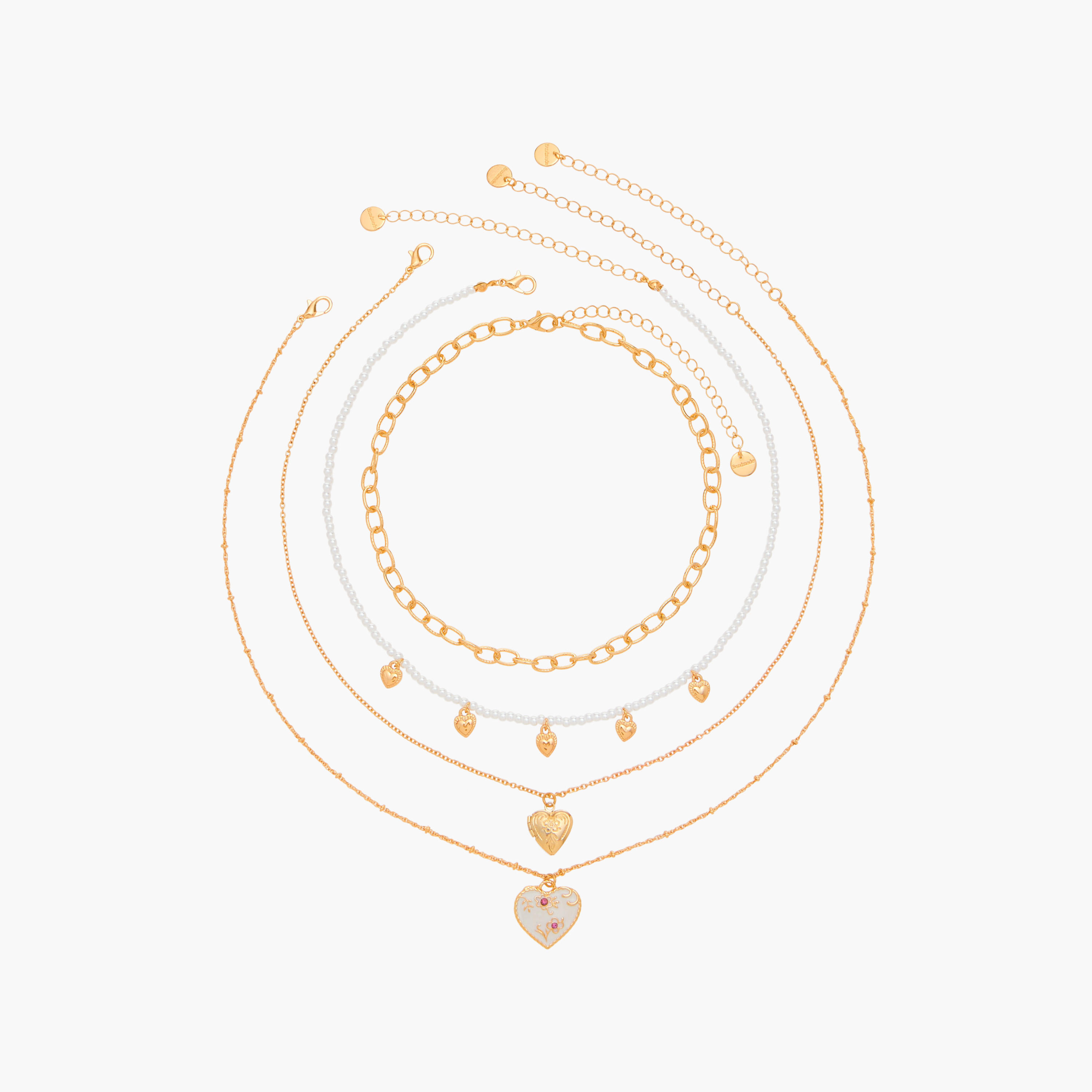 طقم قلادة بمشبك إغلاق 4 قطع متنوعة-women-watchesandjewellery-jewellery-necklacesandpendants-image-1