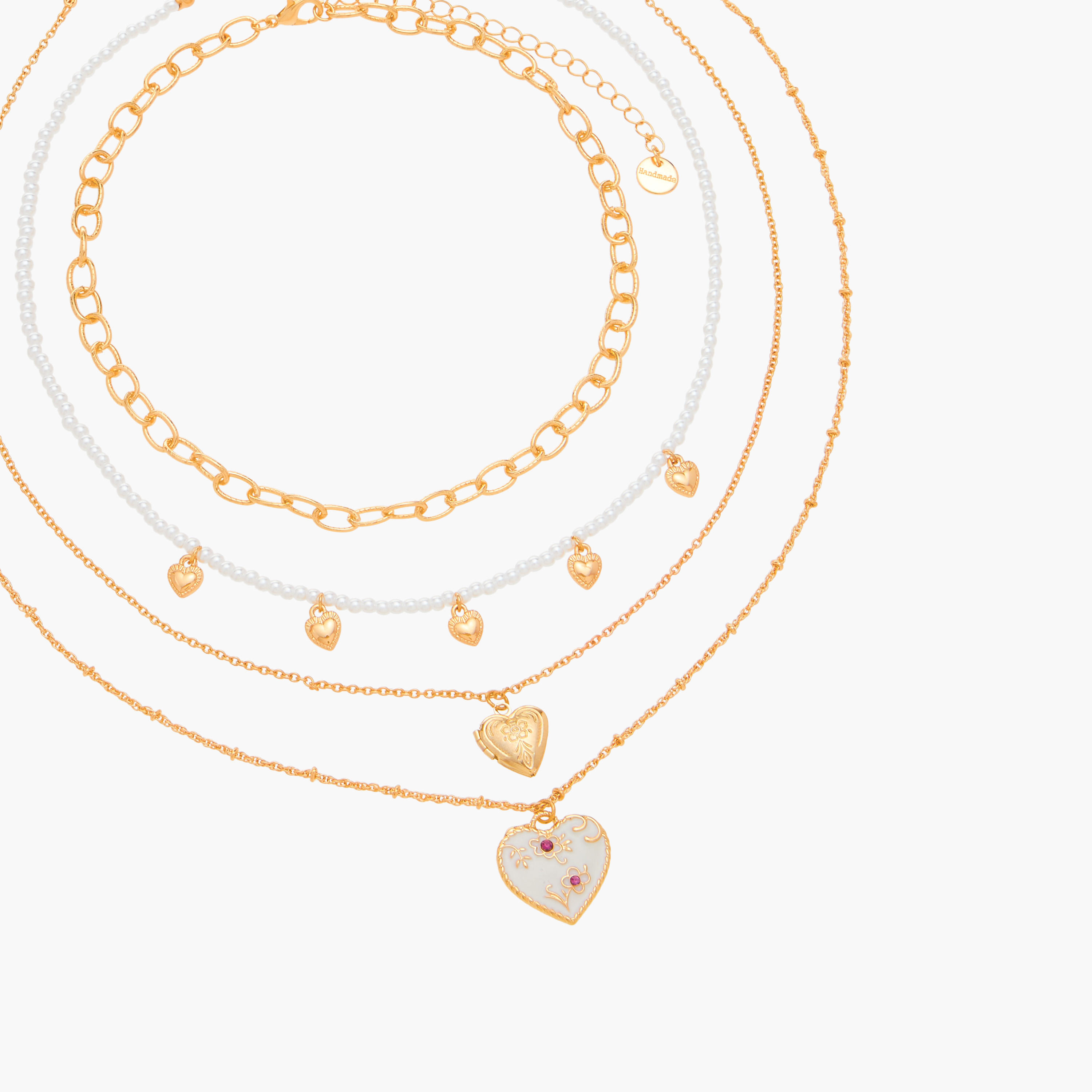 طقم قلادة بمشبك إغلاق 4 قطع متنوعة-women-watchesandjewellery-jewellery-necklacesandpendants-image-7