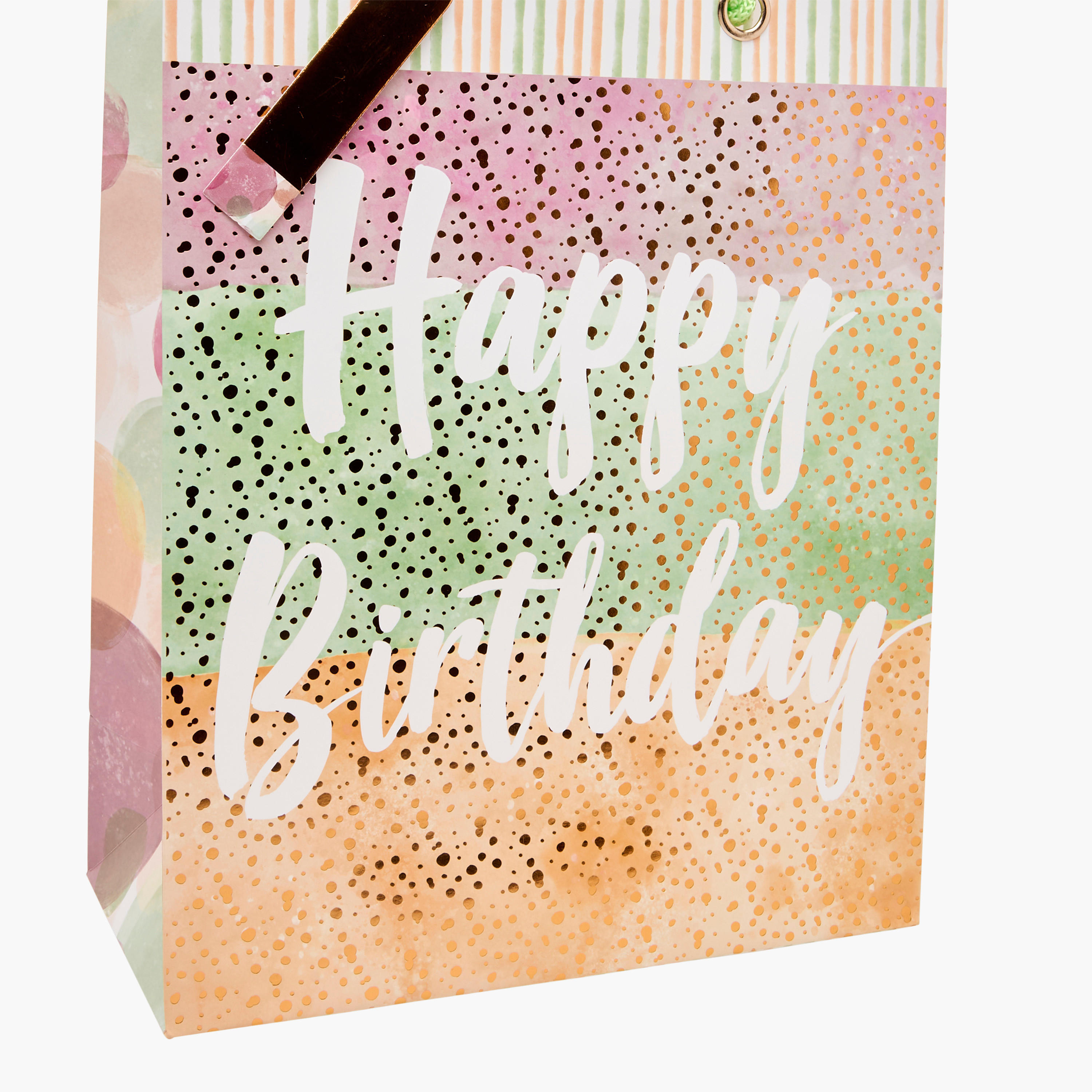 Happy Birthday Print Paper Gift Bag - L-household-giftingaccessories-giftings-image-3