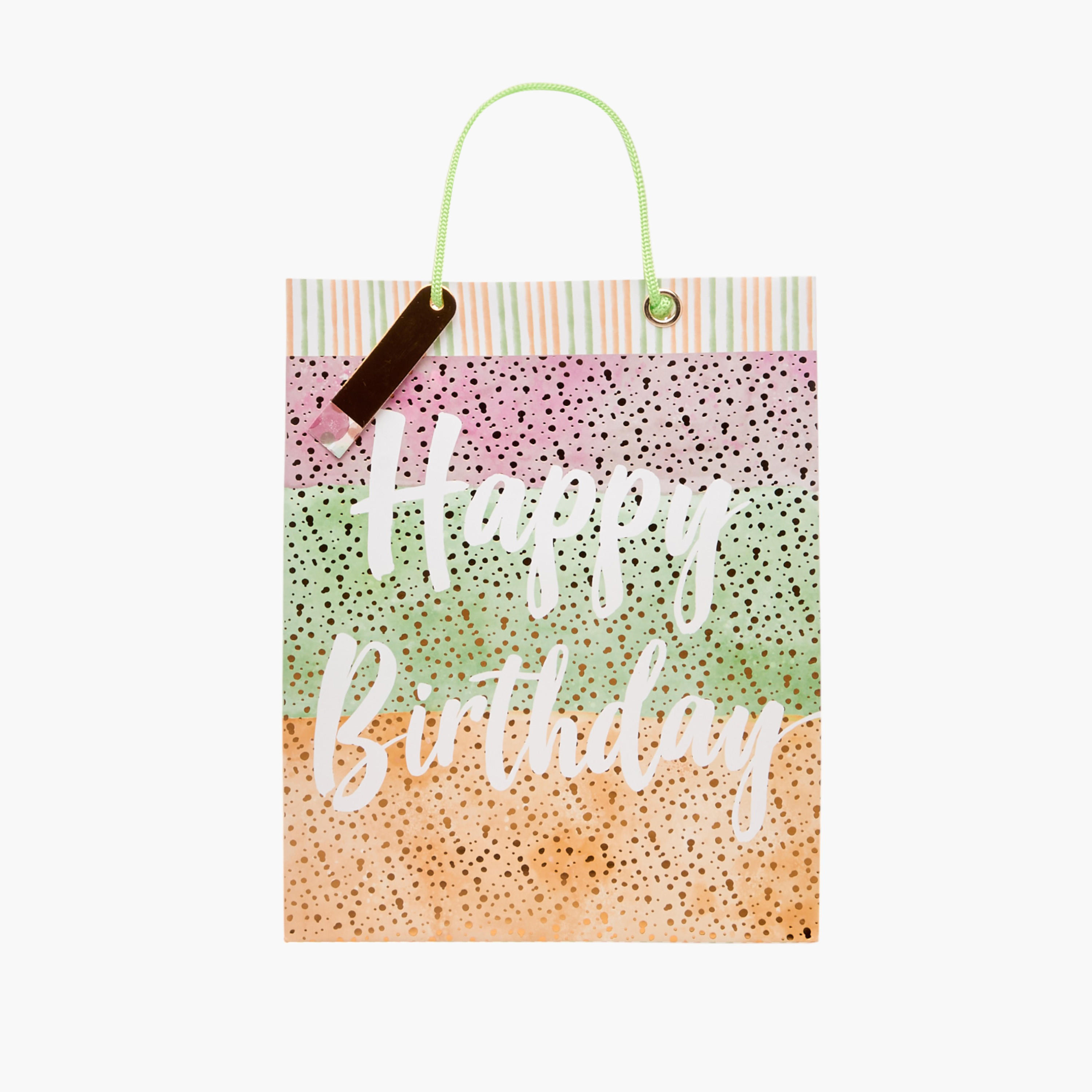 Happy Birthday Print Paper Gift Bag - XL-household-giftingaccessories-giftings-image-1