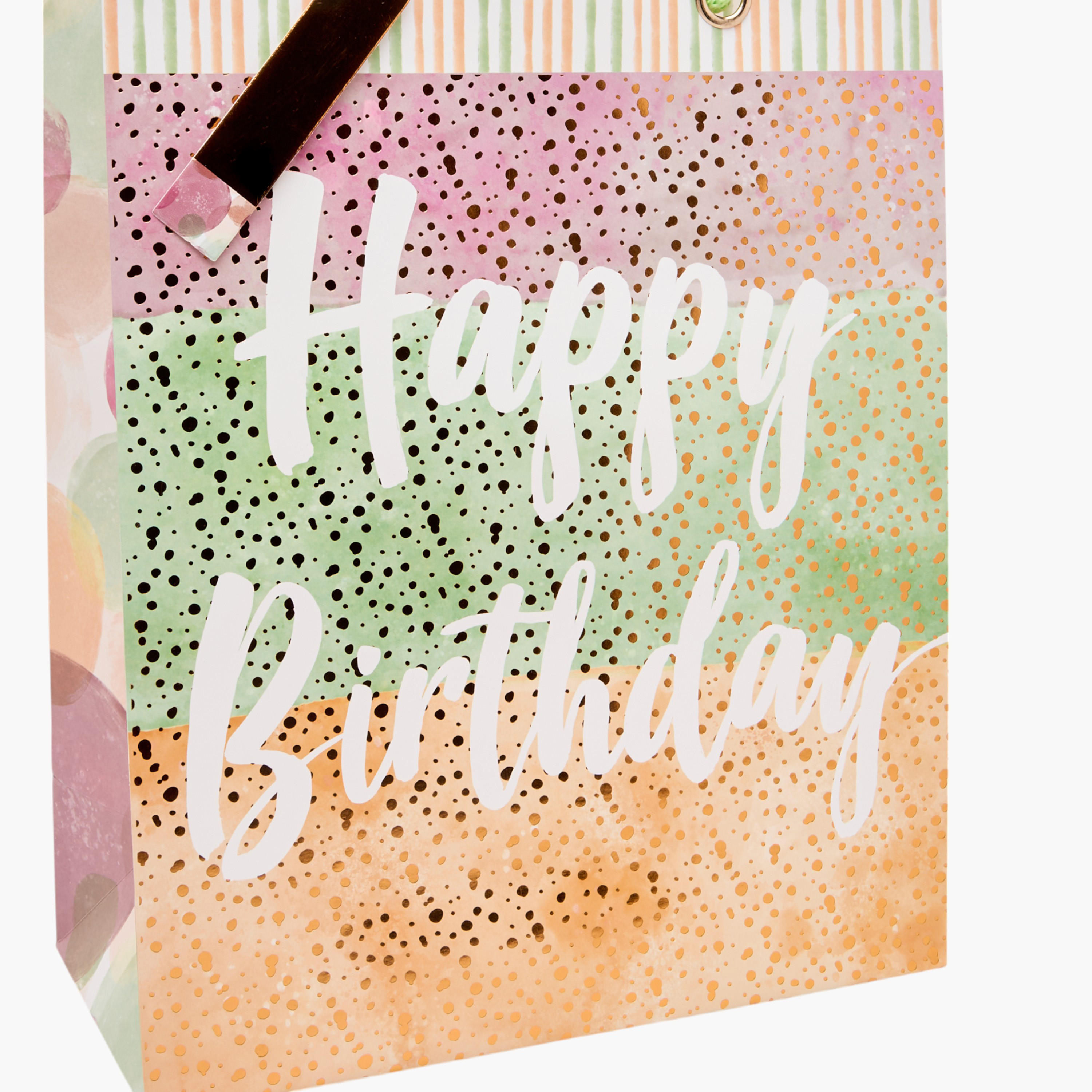 Happy Birthday Print Paper Gift Bag - XL-household-giftingaccessories-giftings-image-3