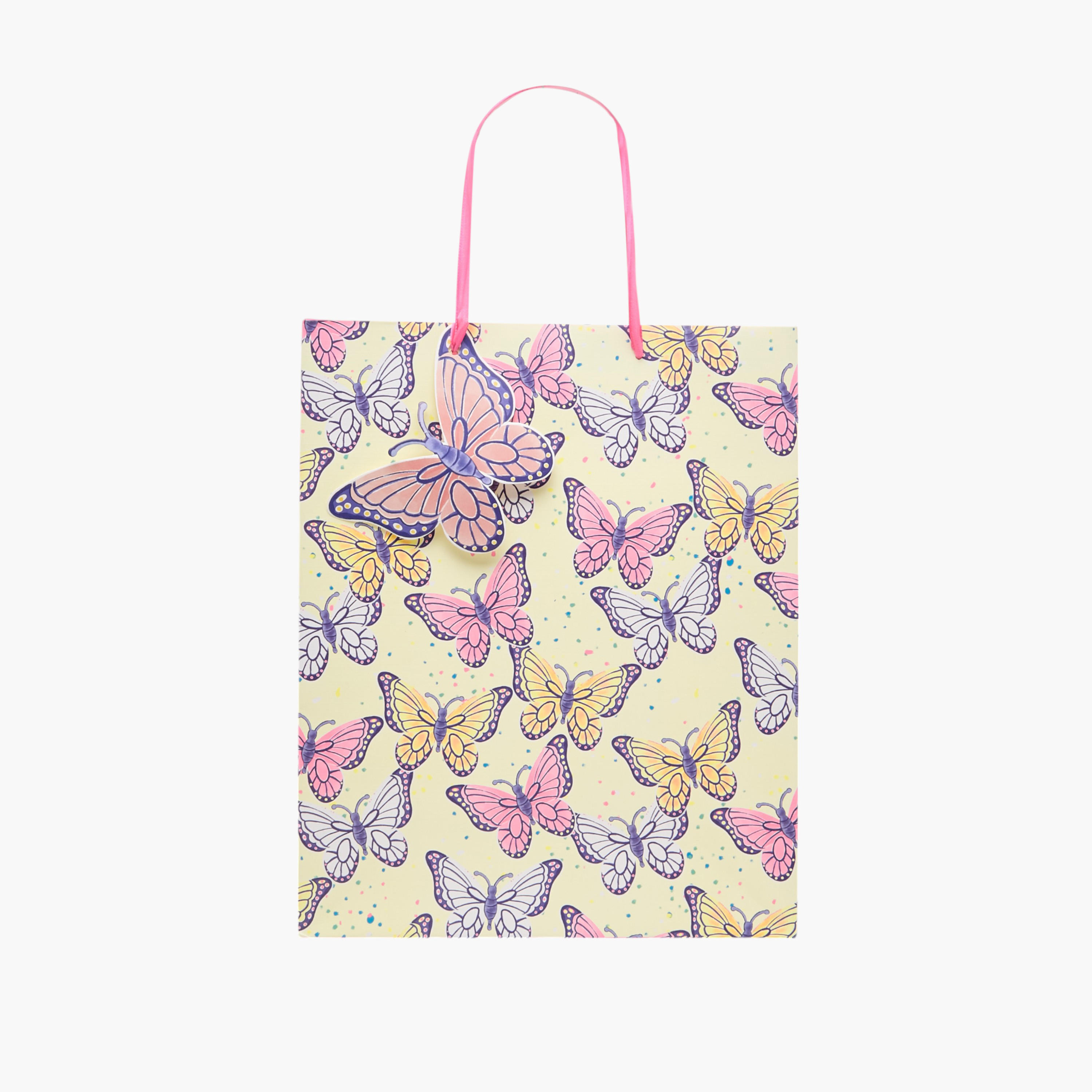 Findz All-Over Butterfly Print Large Gift Bag-household-giftingaccessories-giftings-image-1