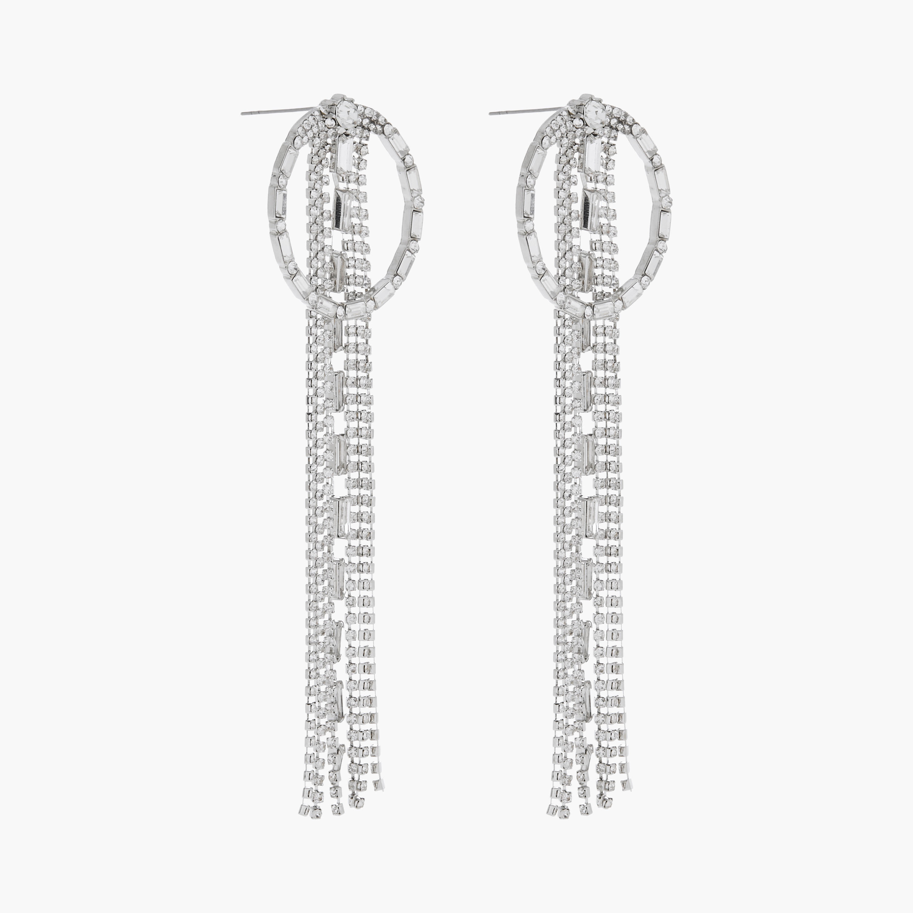 Stone Embellished Dangling Earrings with Pushback Closure-women-watchesandjewellery-jewellery-earrings-image-3