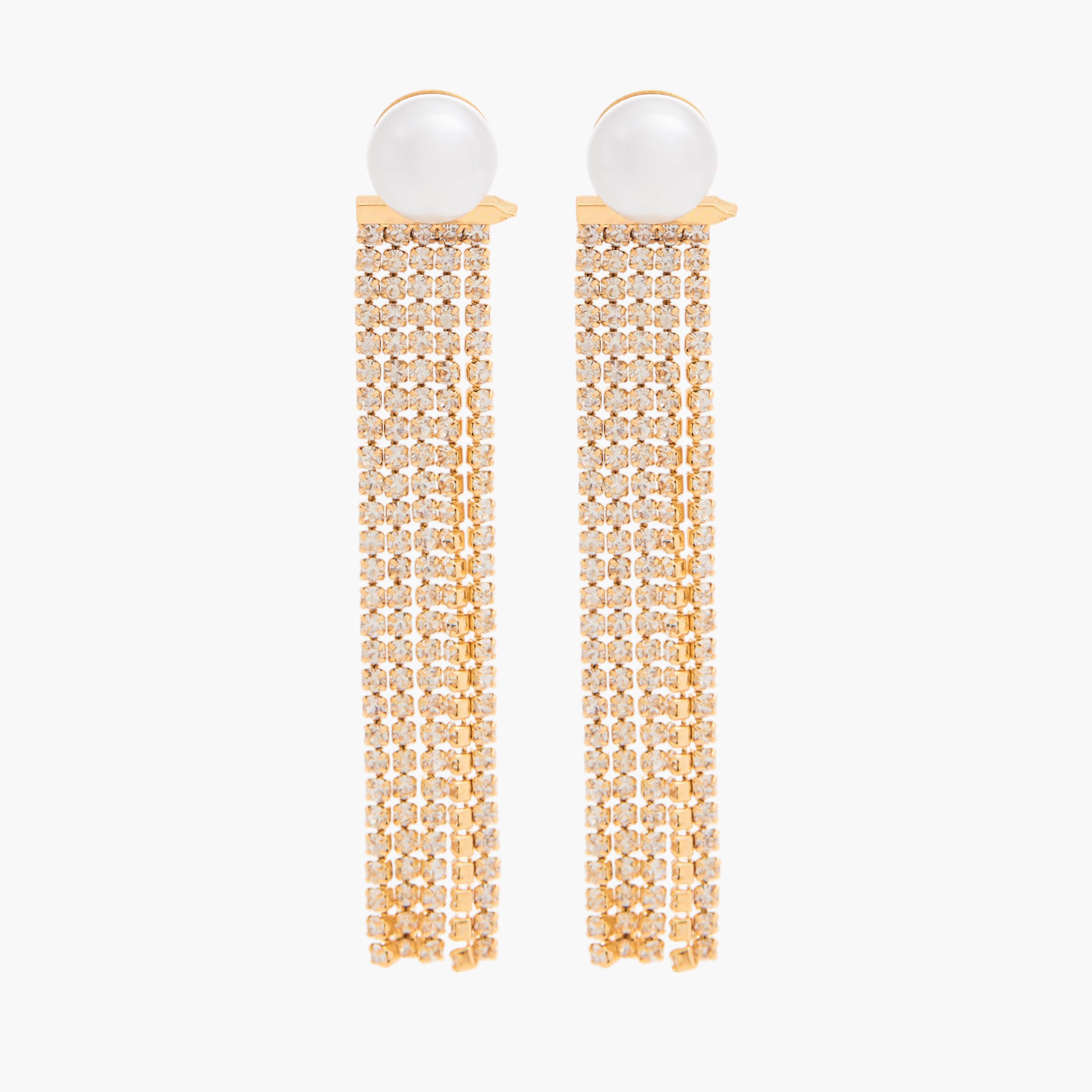 حلق متدلي مزين بمكبس إغلاق-women-watchesandjewellery-jewellery-earrings-image-1