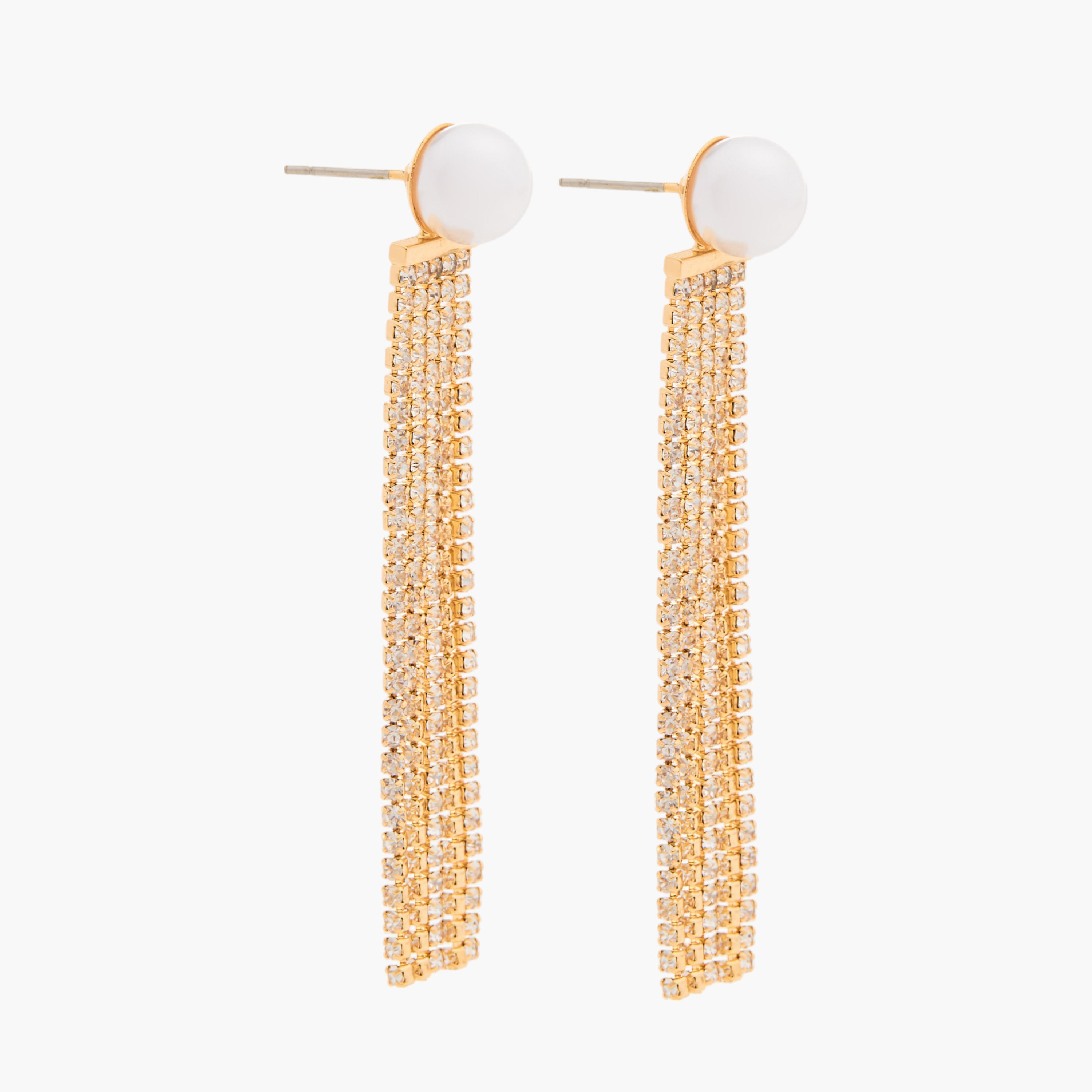 حلق متدلي مزين بمكبس إغلاق-women-watchesandjewellery-jewellery-earrings-image-3