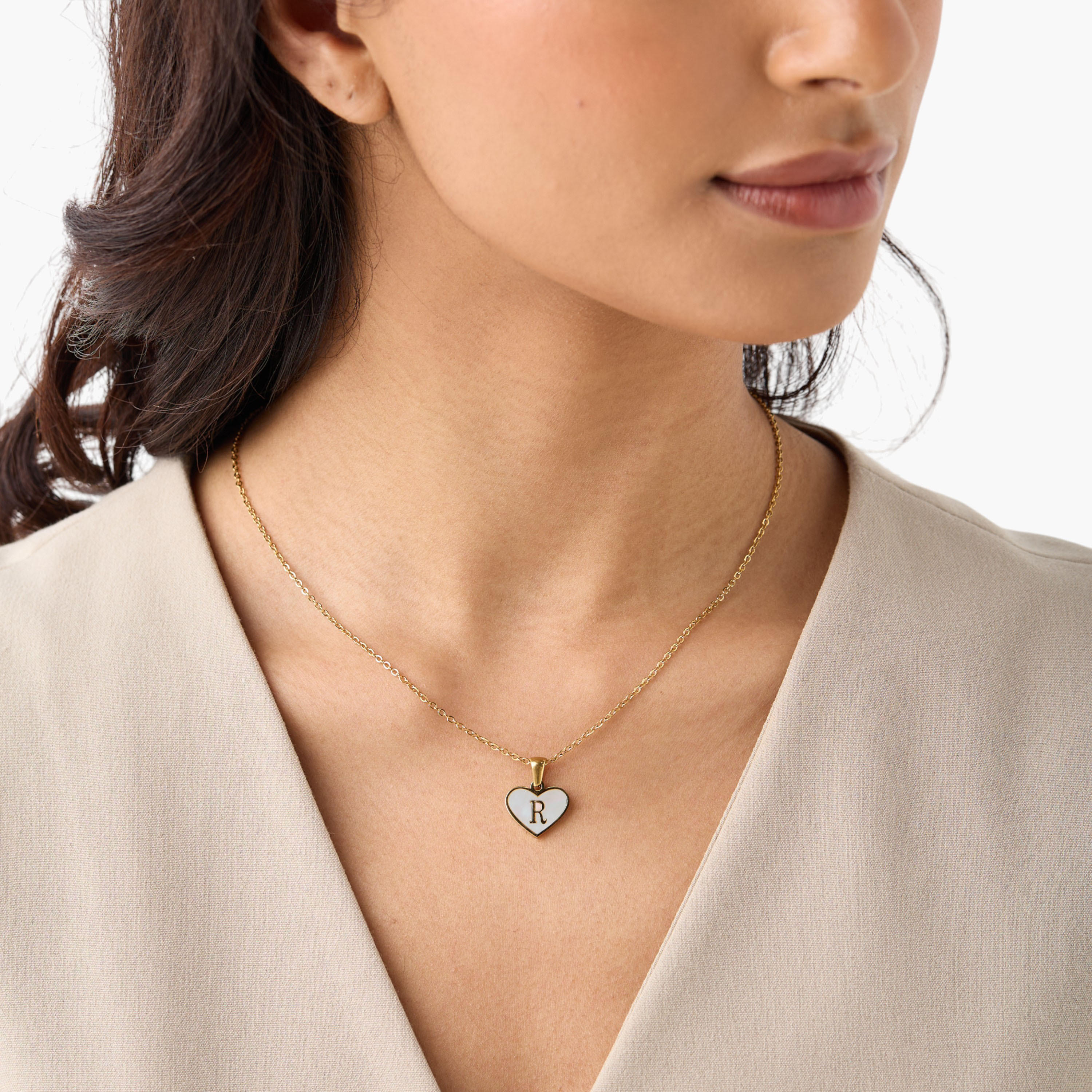 Alphabet R Pendant Necklace with Lobster Clasp Closure-women-watchesandjewellery-jewellery-necklacesandpendants-image-2
