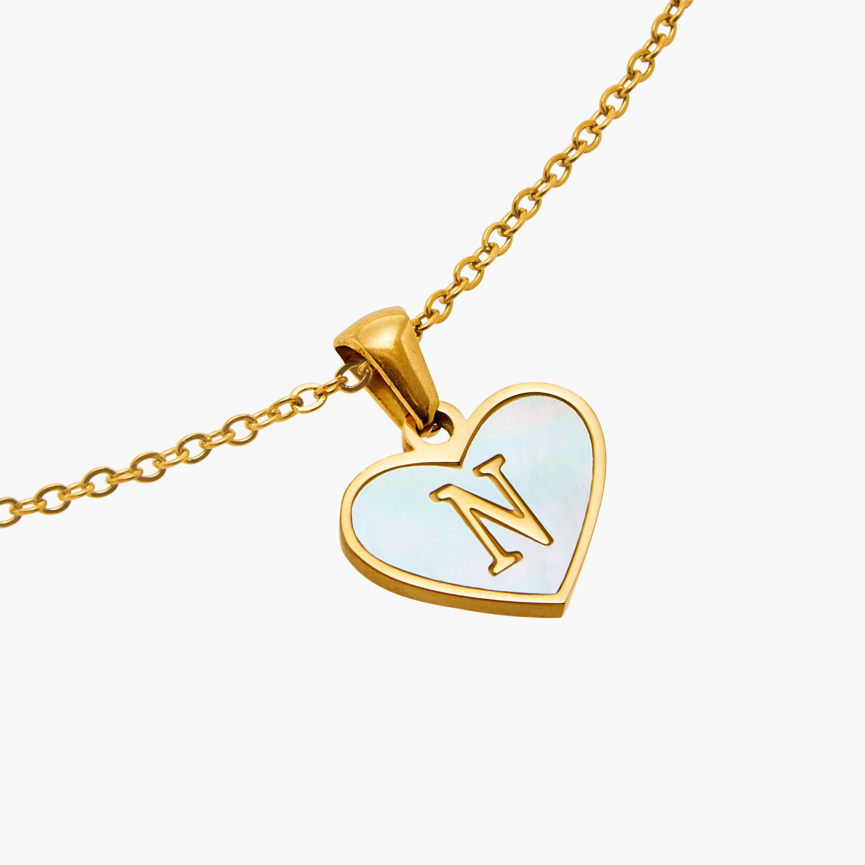 Metallic Initial N Pendant Necklace with Lobster Clasp Closure-women-watchesandjewellery-jewellery-necklacesandpendants-image-5
