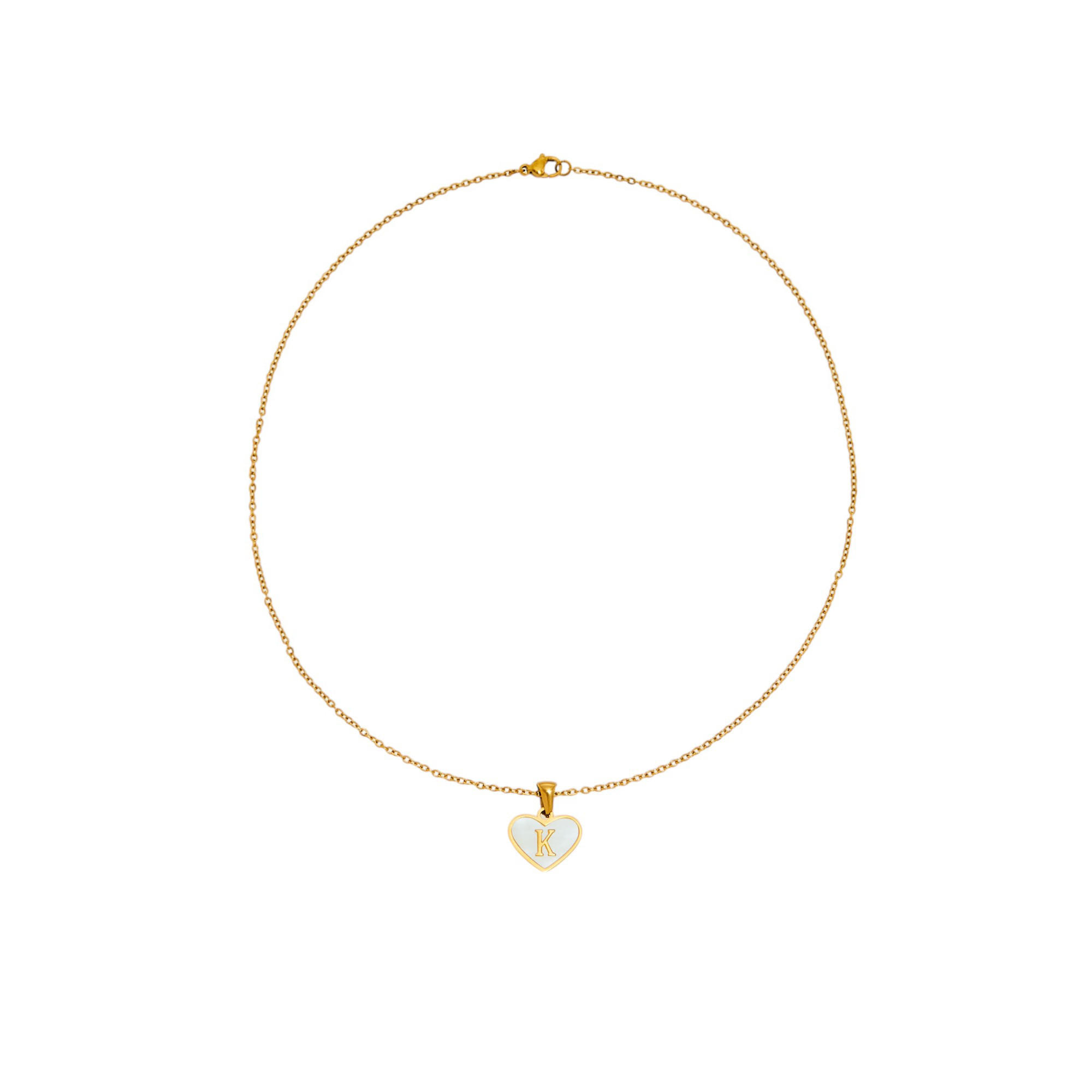 Initial K Embellished Pendant Necklace with Lobster Clasp Closure-women-watchesandjewellery-jewellery-necklacesandpendants-image-1