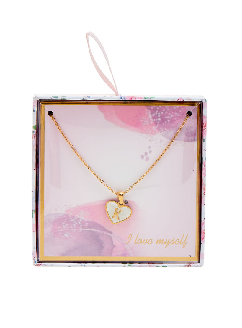 Initial K Embellished Pendant Necklace with Lobster Clasp Closure-women-watchesandjewellery-jewellery-necklacesandpendants-image-6
