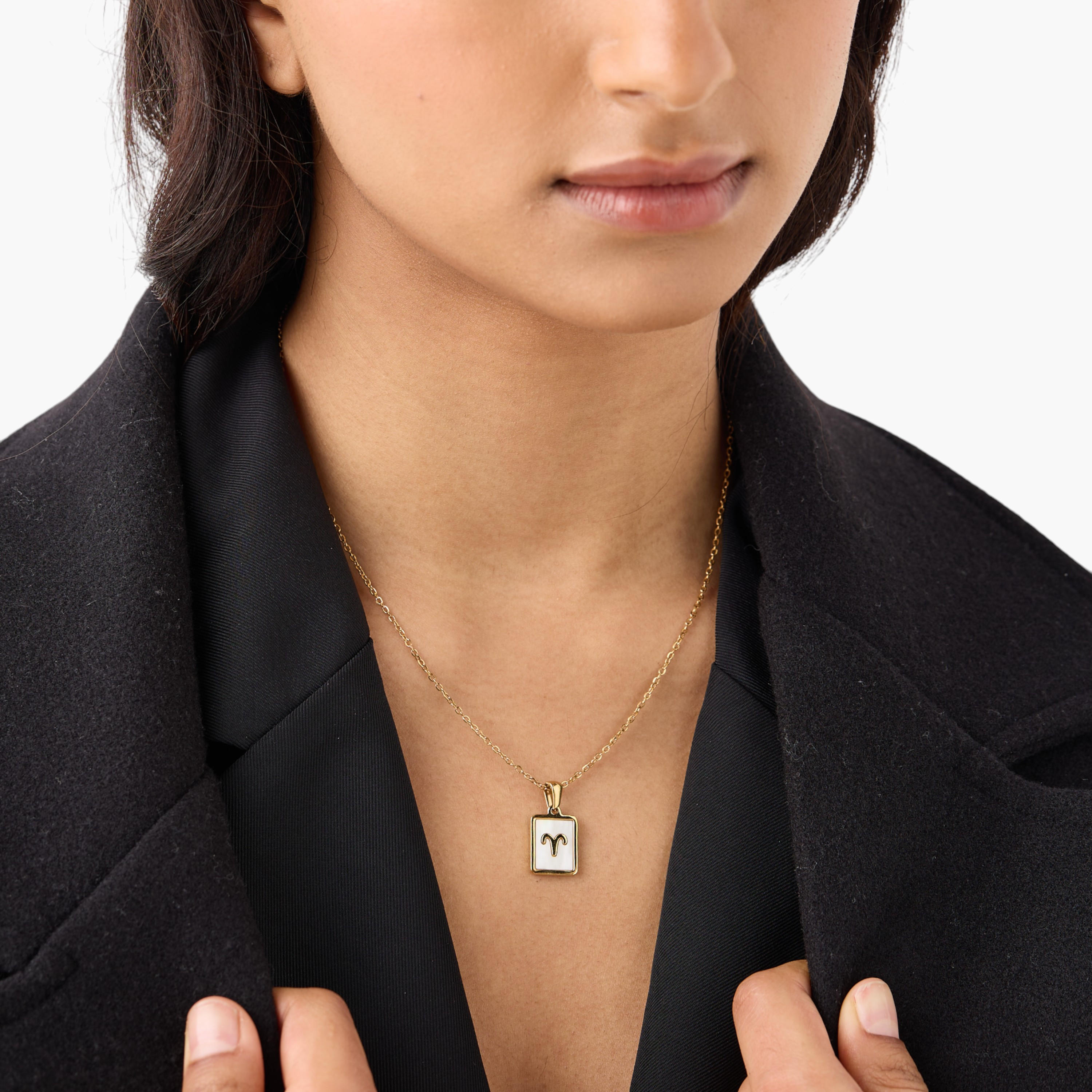 Capricorn Charm Pendant Necklace with Lobster Clasp Closure-women-watchesandjewellery-jewellery-necklacesandpendants-image-2
