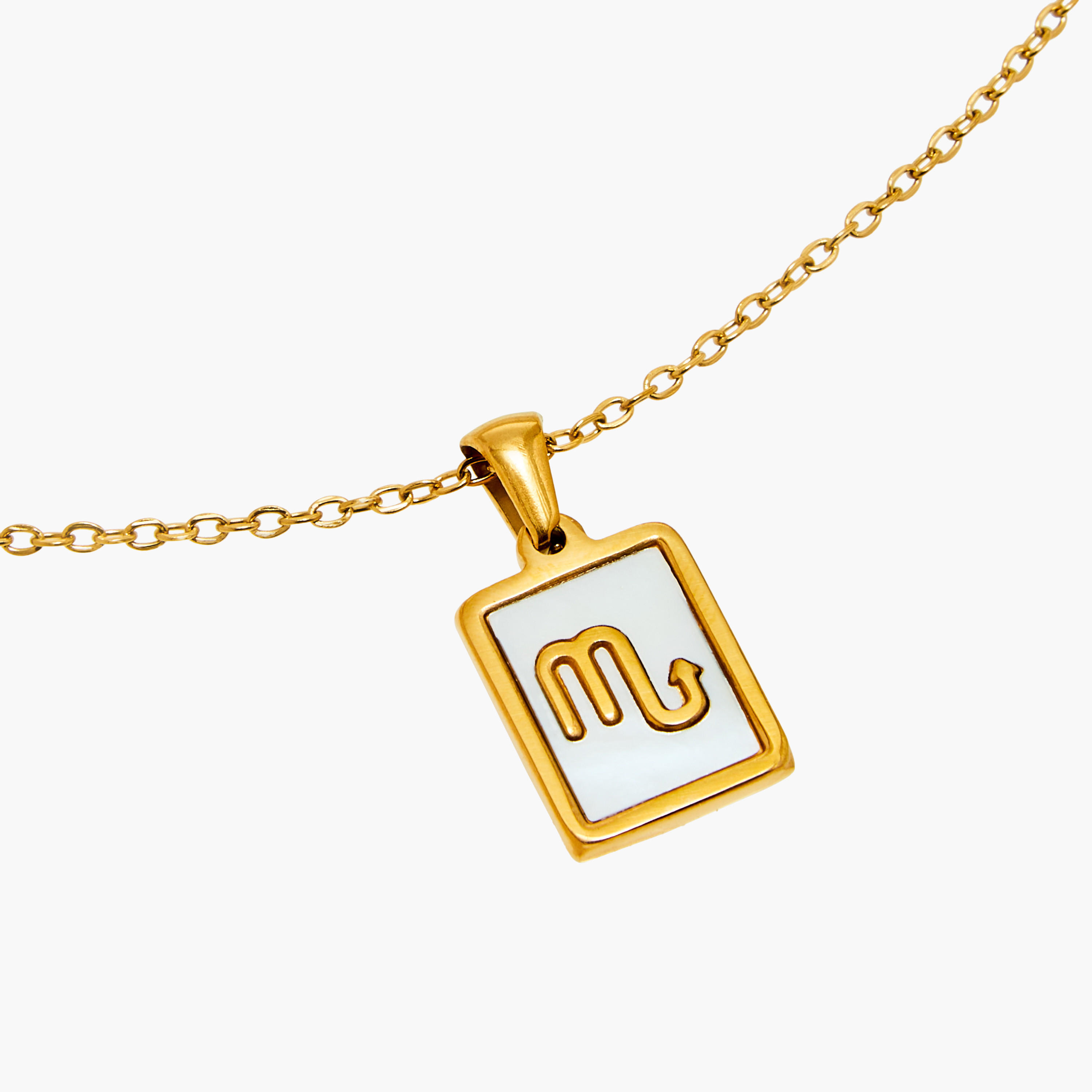 Metallic Initial M Pendant Necklace with Lobster Clasp Closure-women-watchesandjewellery-jewellery-necklacesandpendants-image-4