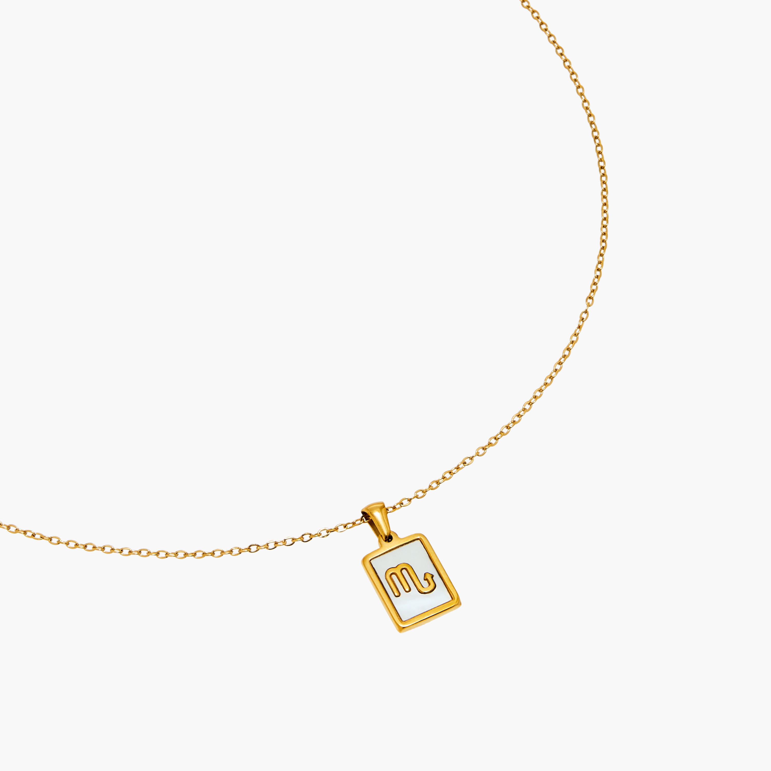 Metallic Initial M Pendant Necklace with Lobster Clasp Closure-women-watchesandjewellery-jewellery-necklacesandpendants-image-5