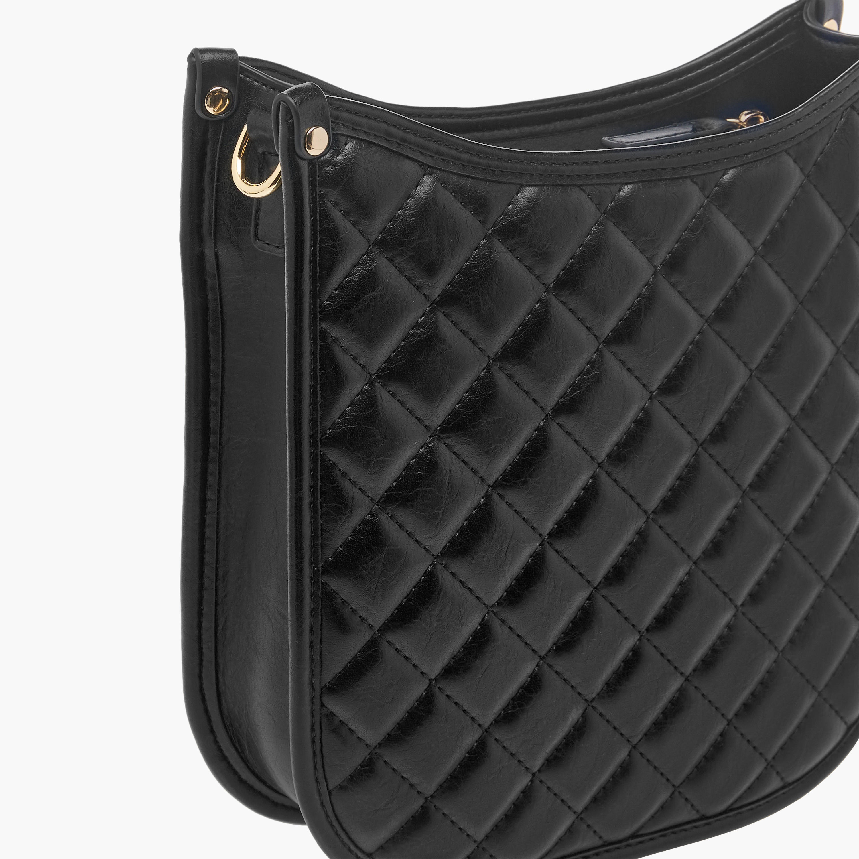 Celeste Quilted Shoulder Bag with Zip Closure and Chain Braided Strap-women-bagsandwallets-handbags-image-5
