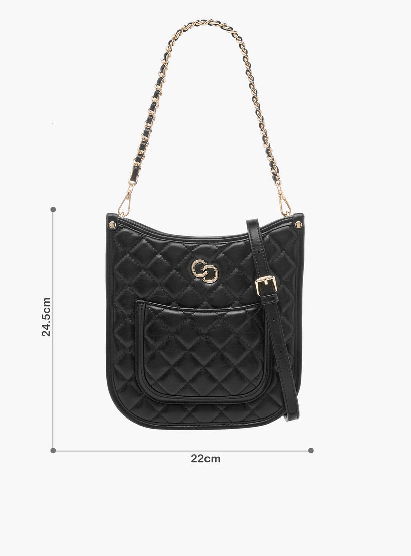 شنطة كتف مبطّنة بحزام سلسلة مضفّر وسحّاب إغلاق من سيليست-women-bagsandwallets-handbags-image-8
