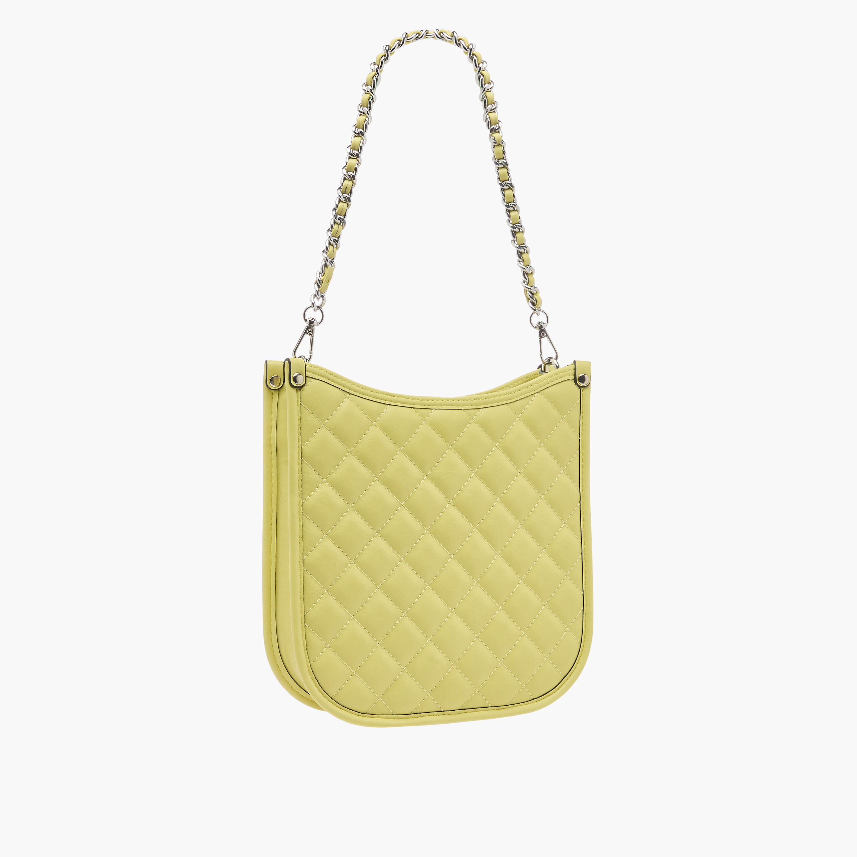 Celeste Quilted Shoulder Bag with Zip Closure and Chain Braided Strap-women-bagsandwallets-handbags-image-3