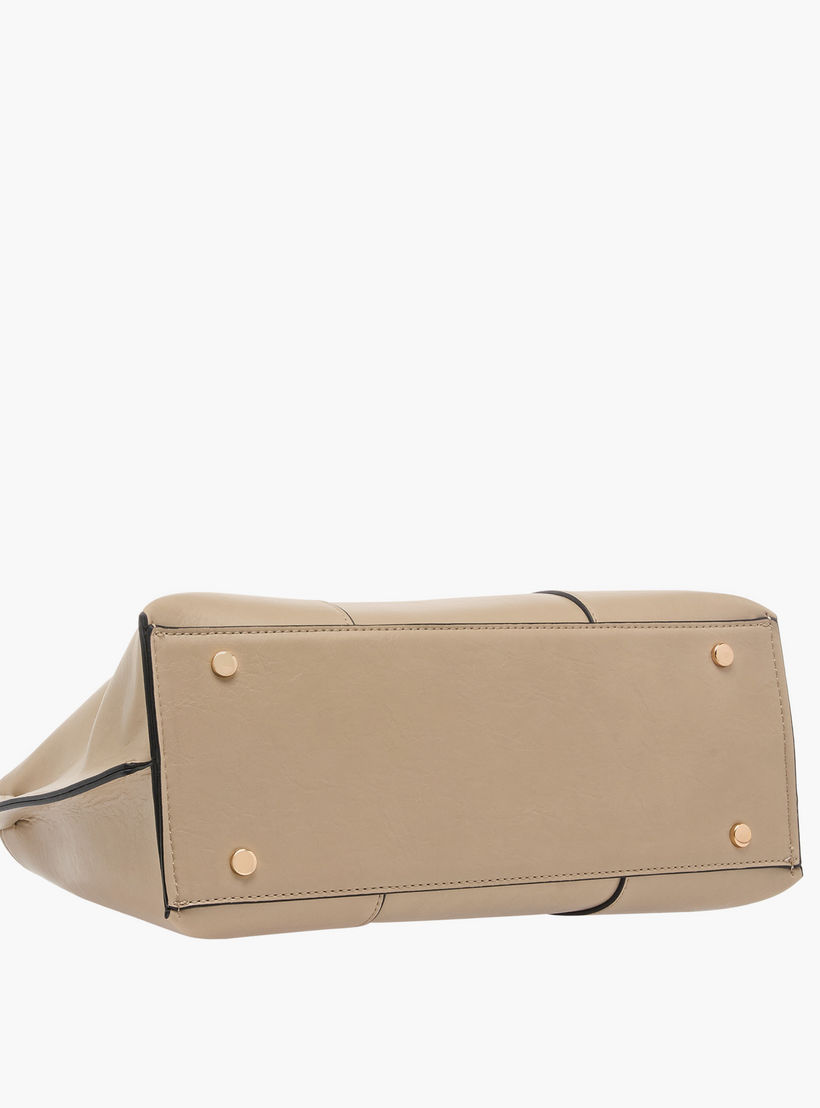 Celeste Solid Tote Bag with Double Handle and Zip Closure-women-bagsandwallets-handbags-image-6