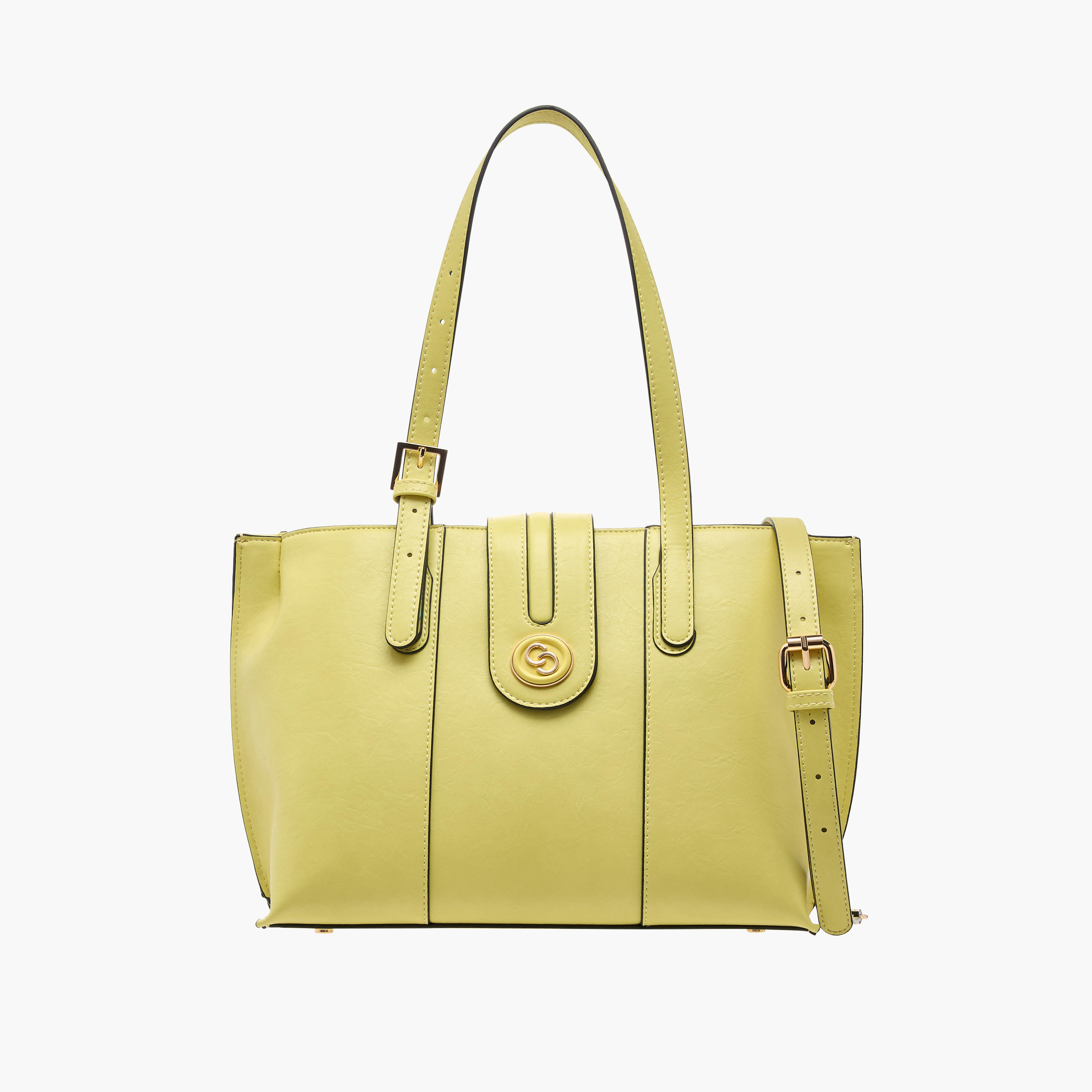 Celeste Solid Tote Bag with Double Handle and Zip Closure-women-bagsandwallets-handbags-image-1