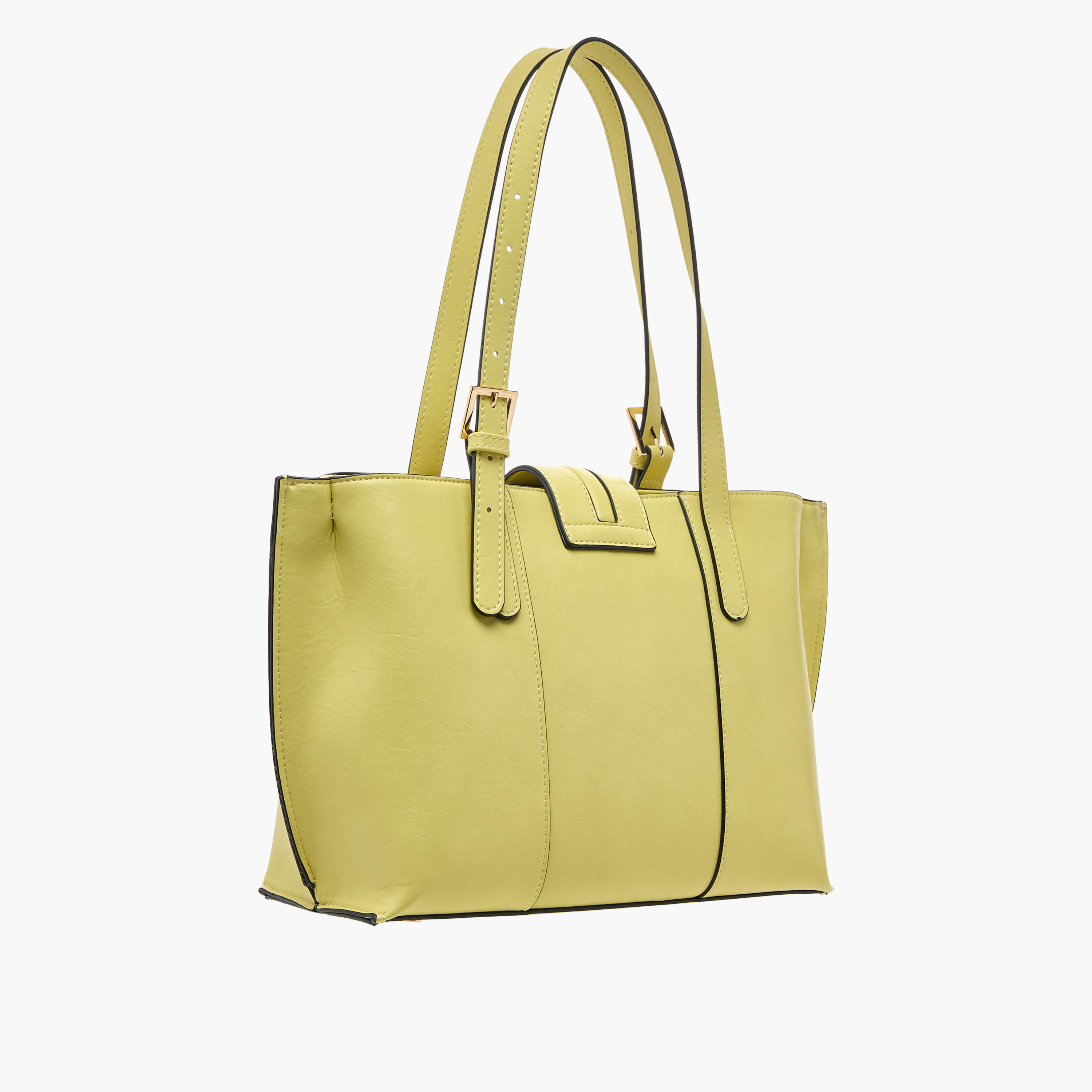 Celeste Solid Tote Bag with Double Handle and Zip Closure-women-bagsandwallets-handbags-image-3