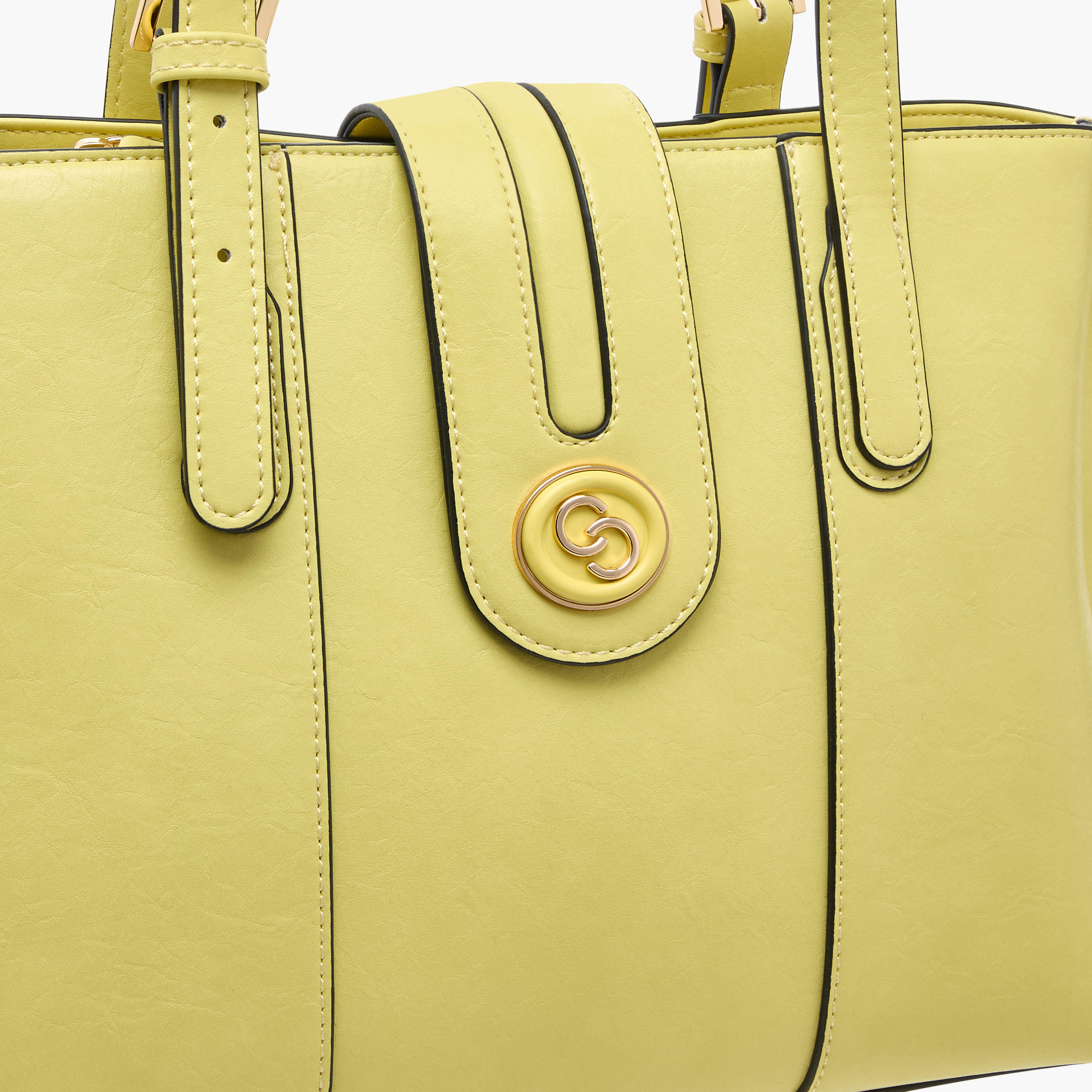 Celeste Solid Tote Bag with Double Handle and Zip Closure-women-bagsandwallets-handbags-image-4