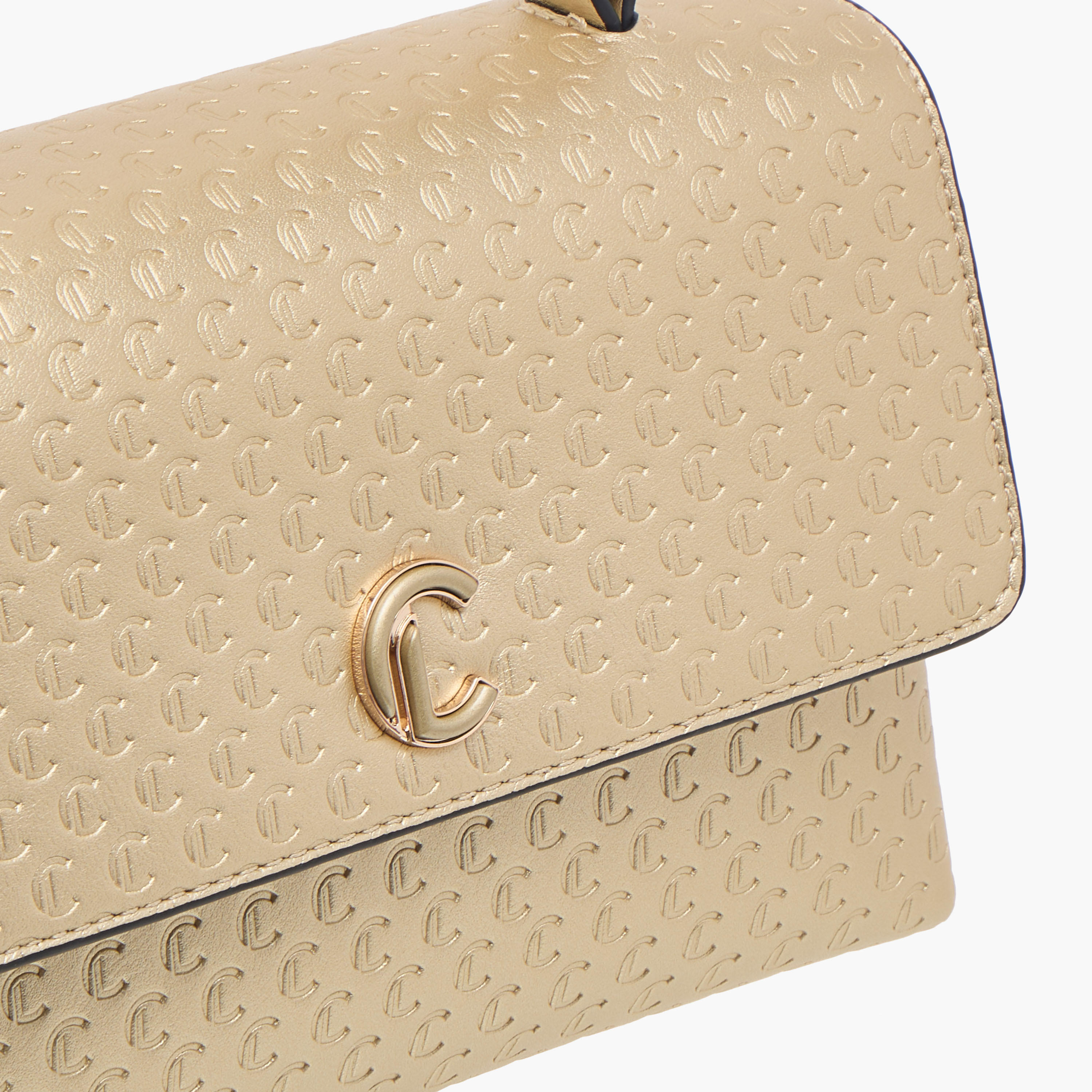 شنطة ساتشيل بنقوش مونوجرام وزر إغلاق من لي كونفورت-women-bagsandwallets-handbags-image-4