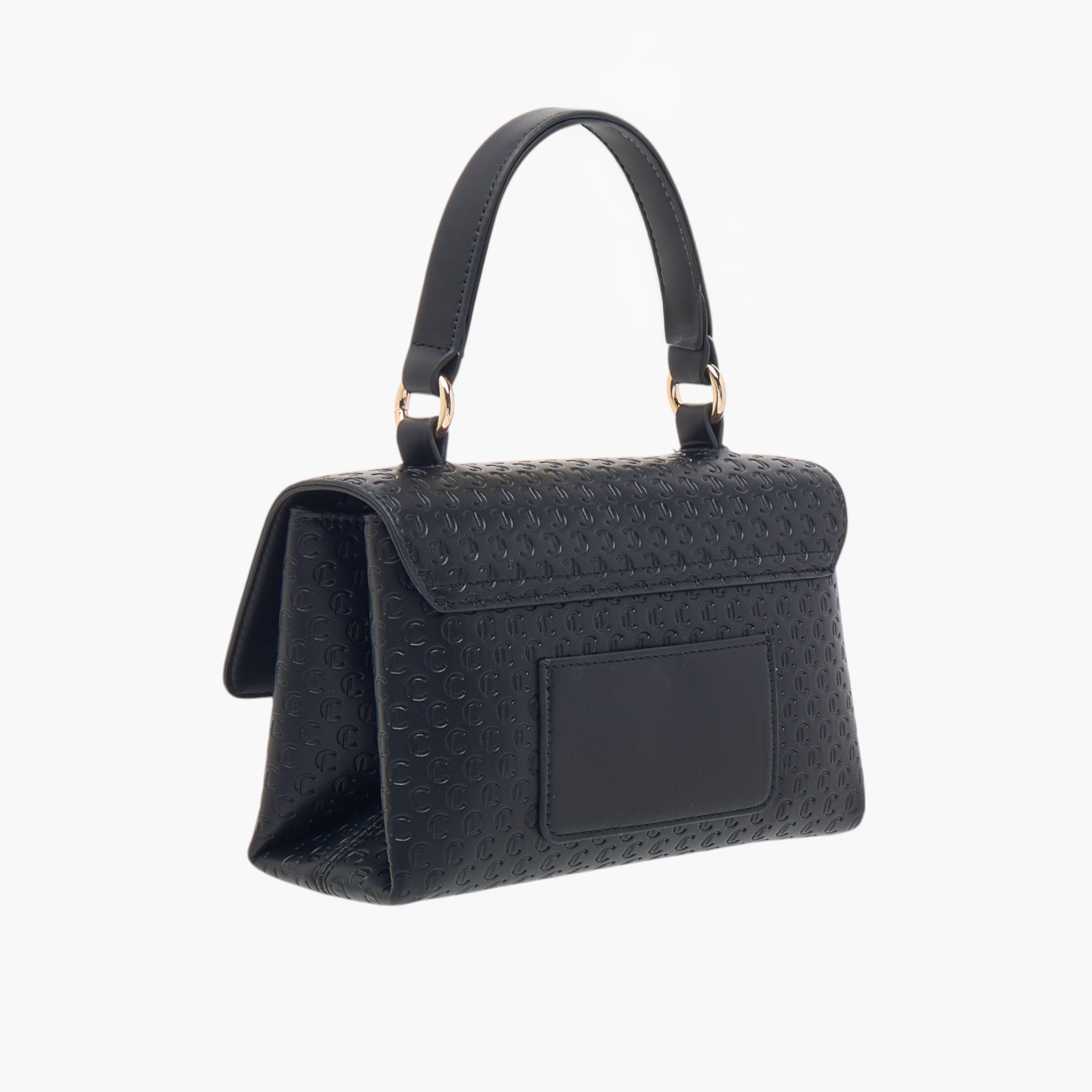شنطة ساتشيل بنقوش مونوجرام وزر إغلاق من لي كونفورت-women-bagsandwallets-handbags-image-3