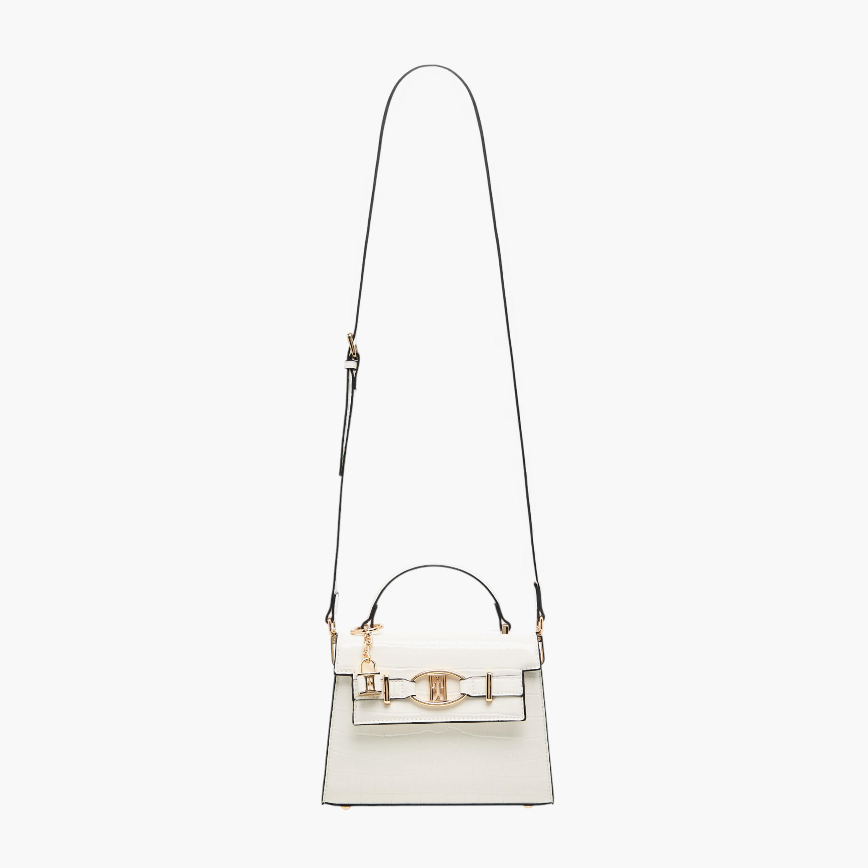 شنطة ساتشيل بارزة الملمس بحزام قابل للفصل وطية إغلاق من إيل-women-bagsandwallets-handbags-image-2