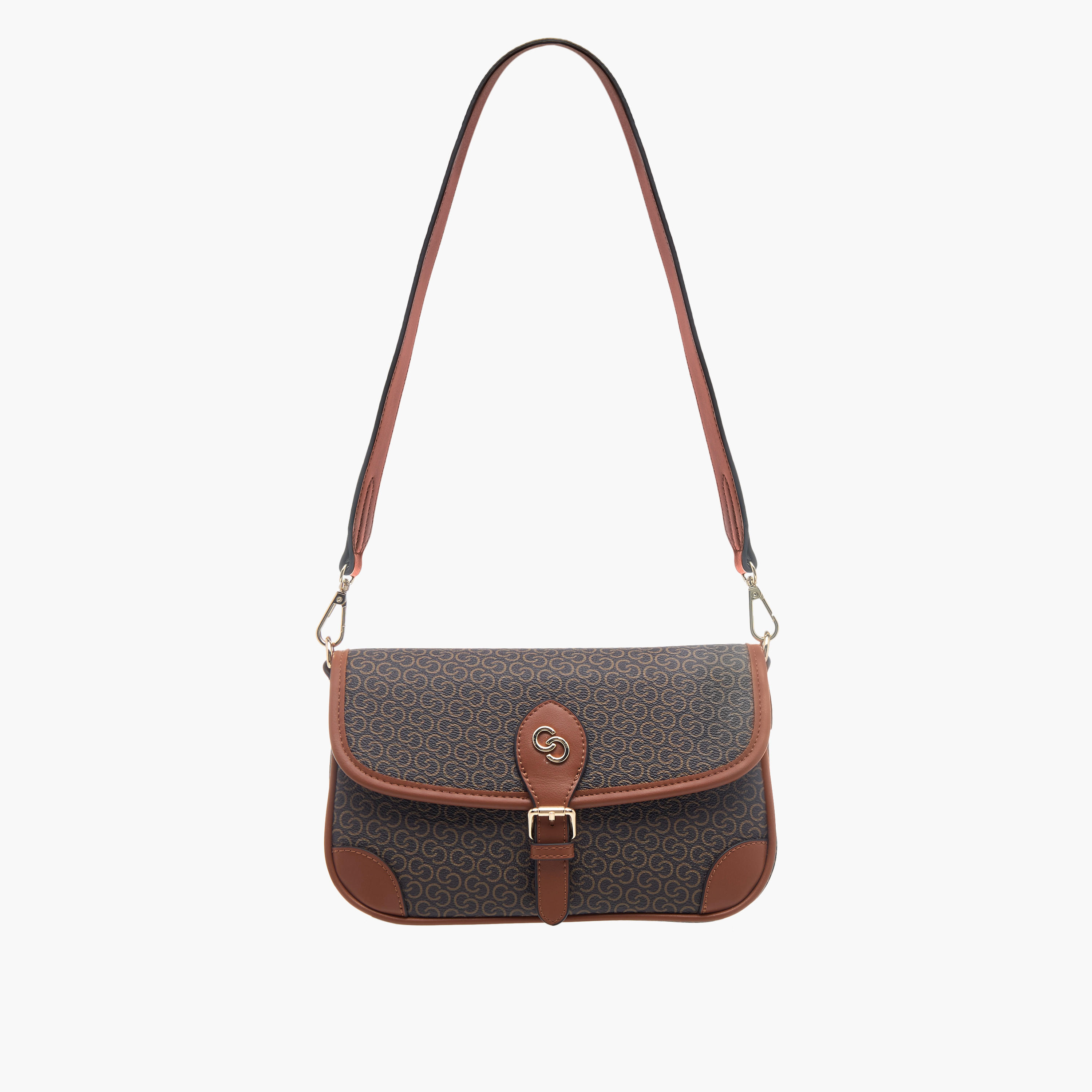 شنطة كروس بودي بحزام قابل للفصل وطية إغلاق وطبعات من سيليست-women-bagsandwallets-handbags-image-1