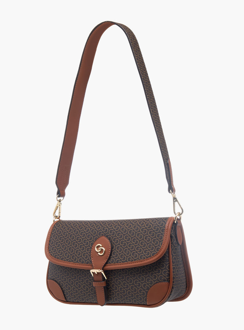شنطة كروس بودي بحزام قابل للفصل وطية إغلاق وطبعات من سيليست-women-bagsandwallets-handbags-image-2