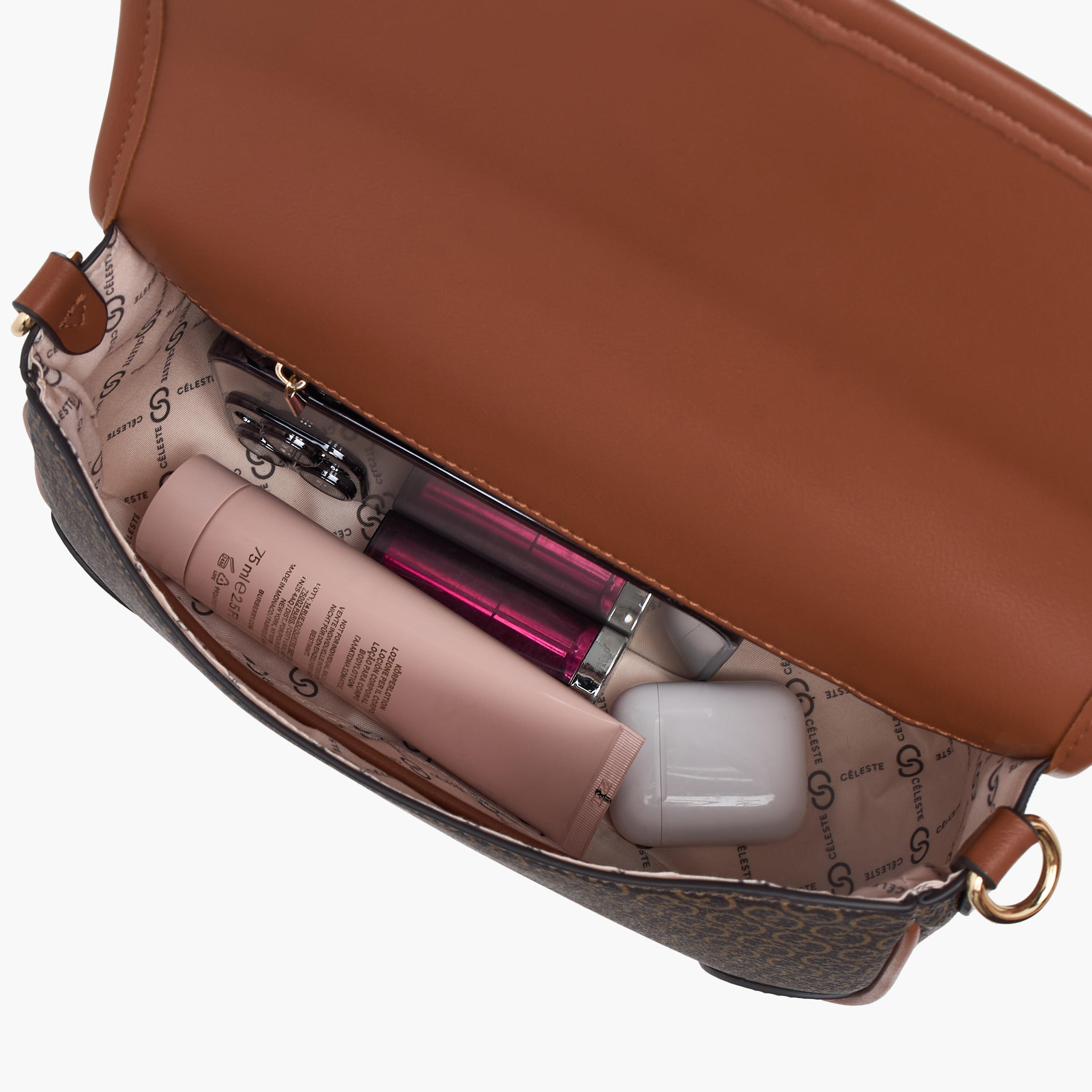 شنطة كروس بودي بحزام قابل للفصل وطية إغلاق وطبعات من سيليست-women-bagsandwallets-handbags-image-7