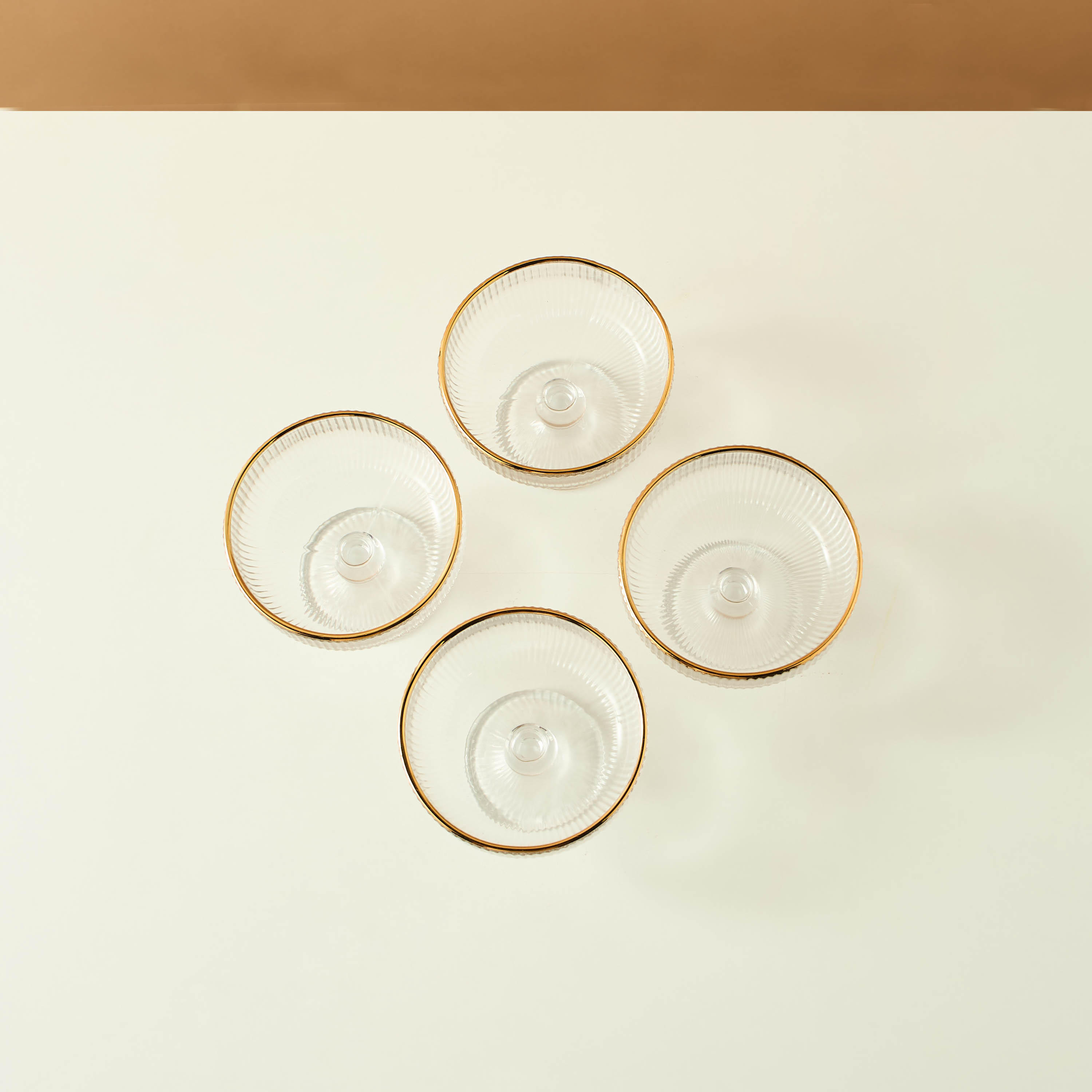 Textured Glass Ice Cream Bowl - Set of 4-household-dining-shopbysolutions-dessert-image-3