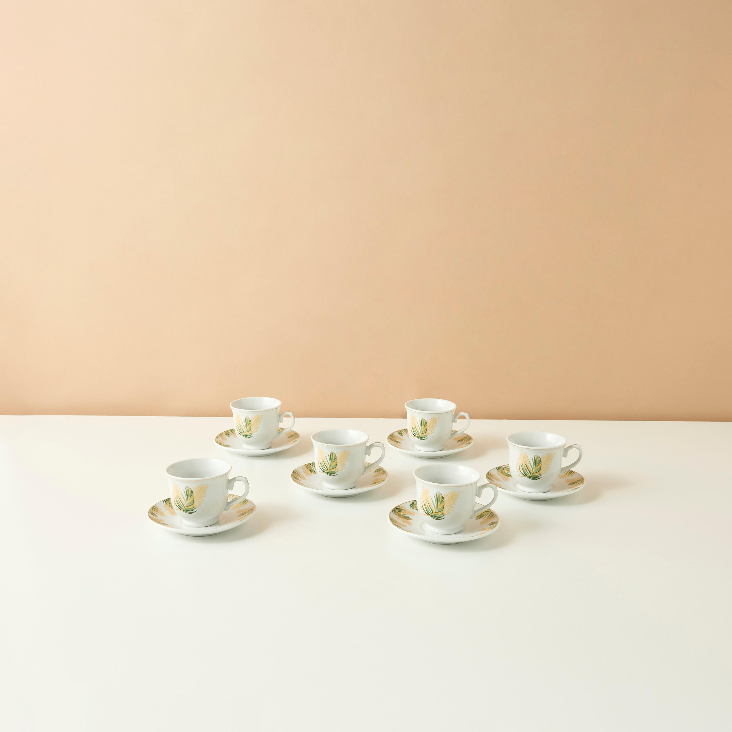 Palm 12-Piece Printed Porcelain Coffee Set-household-dining-teaandcoffee-teaandcoffeesets-image-4