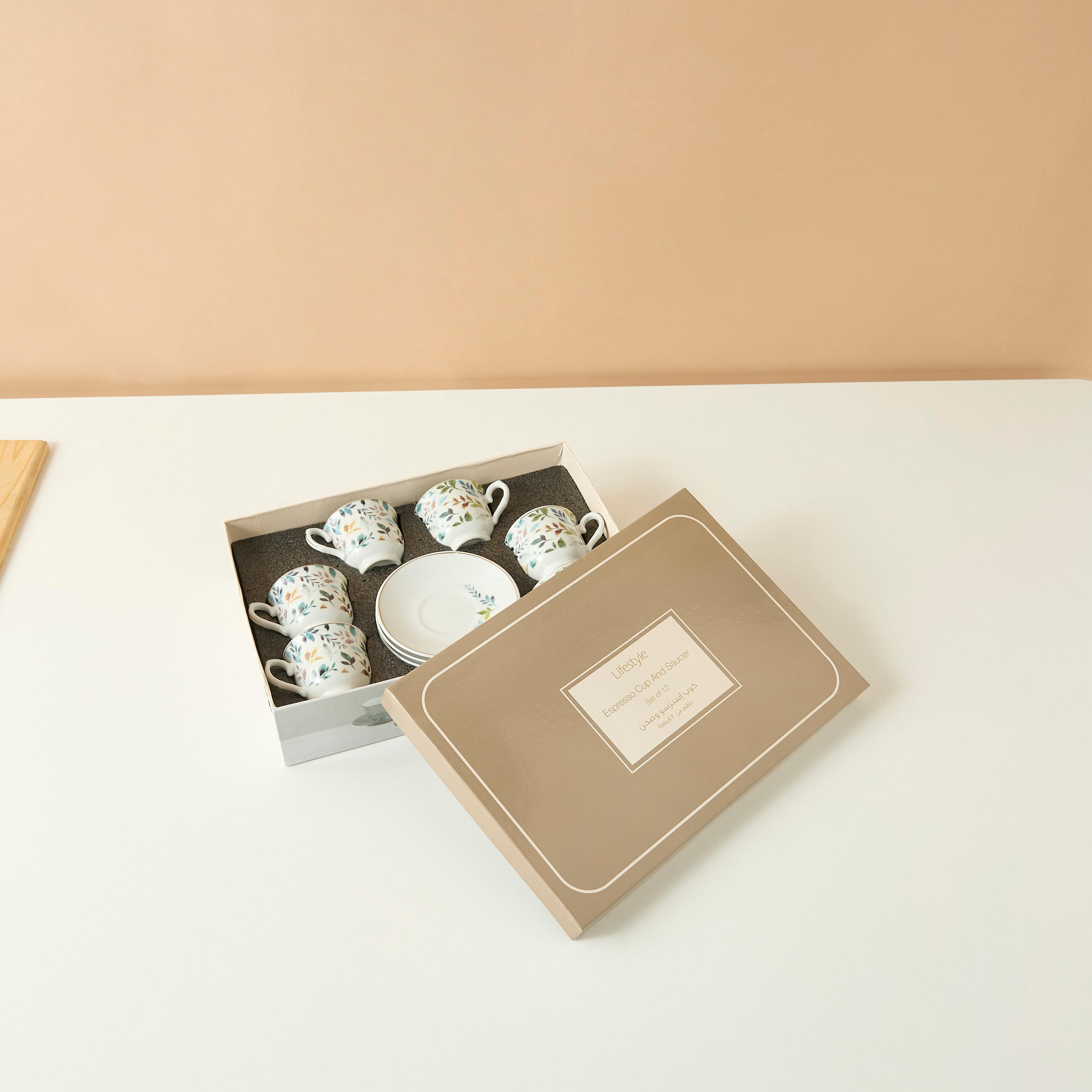 Botanic 12-Piece Printed Porcelain Coffee Set - 90 ml-household-dining-teaandcoffee-teaandcoffeesets-image-5
