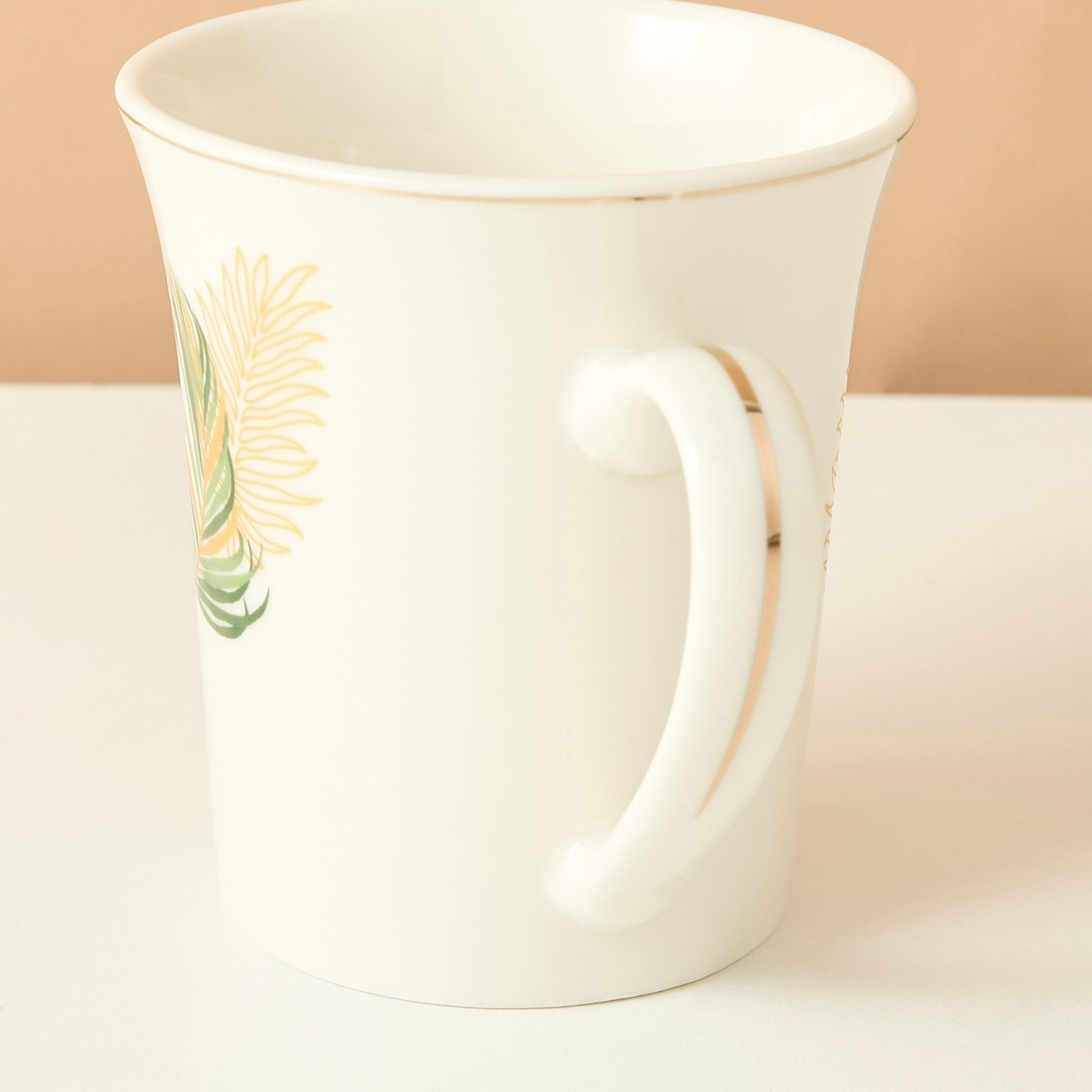 Palm Print New Bone China Mug with Handle-household-dining-teaandcoffee-mugsandcups-image-3