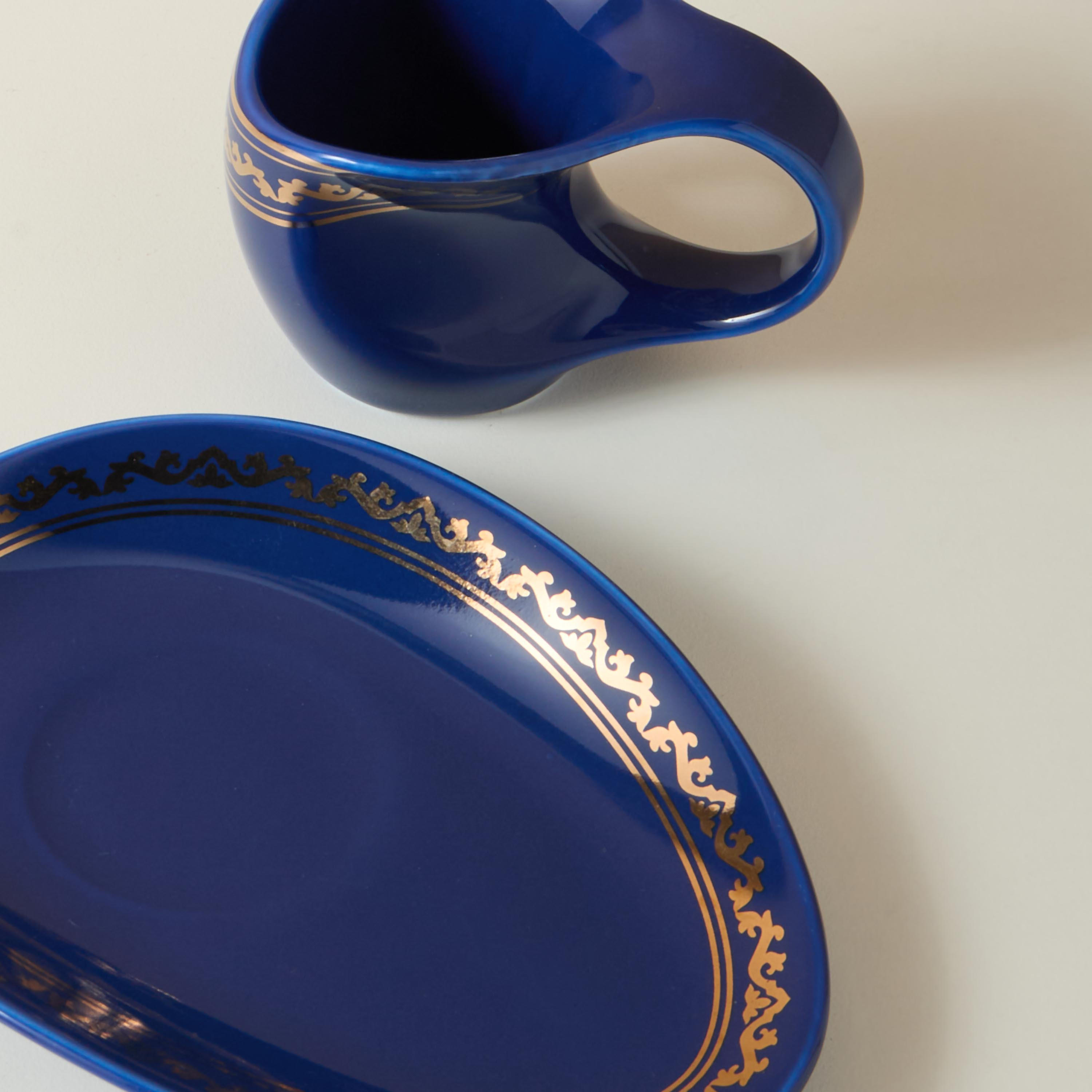 Gia Como New Bone China Abstract Cup and Oval Saucer Set - 60 ml-household-dining-teaandcoffee-teaandcoffeesets-image-6
