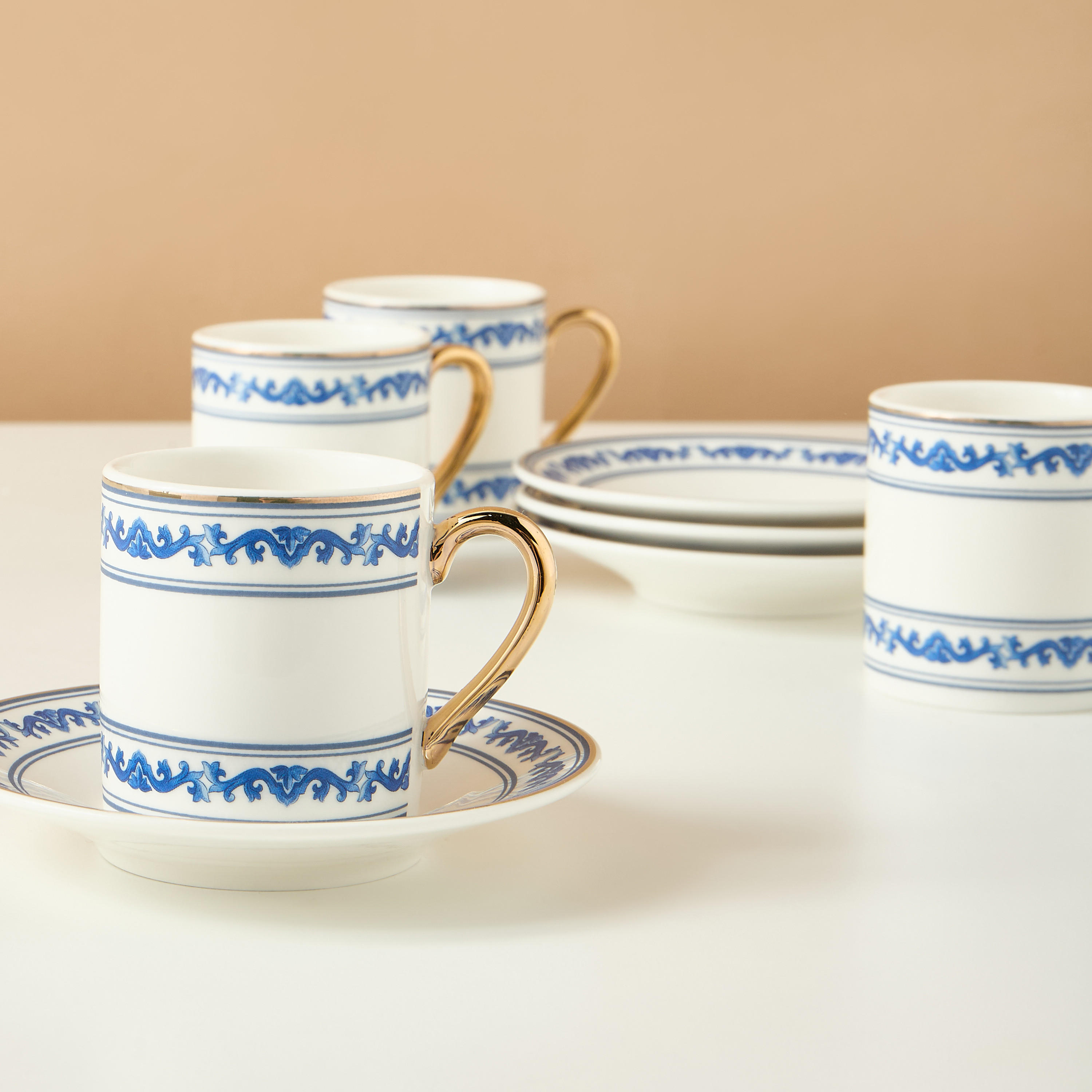 Gia Como 8-Piece New Bone China Espresso Cup and Saucer Set - 80 ml-household-dining-teaandcoffee-teaandcoffeesets-image-4