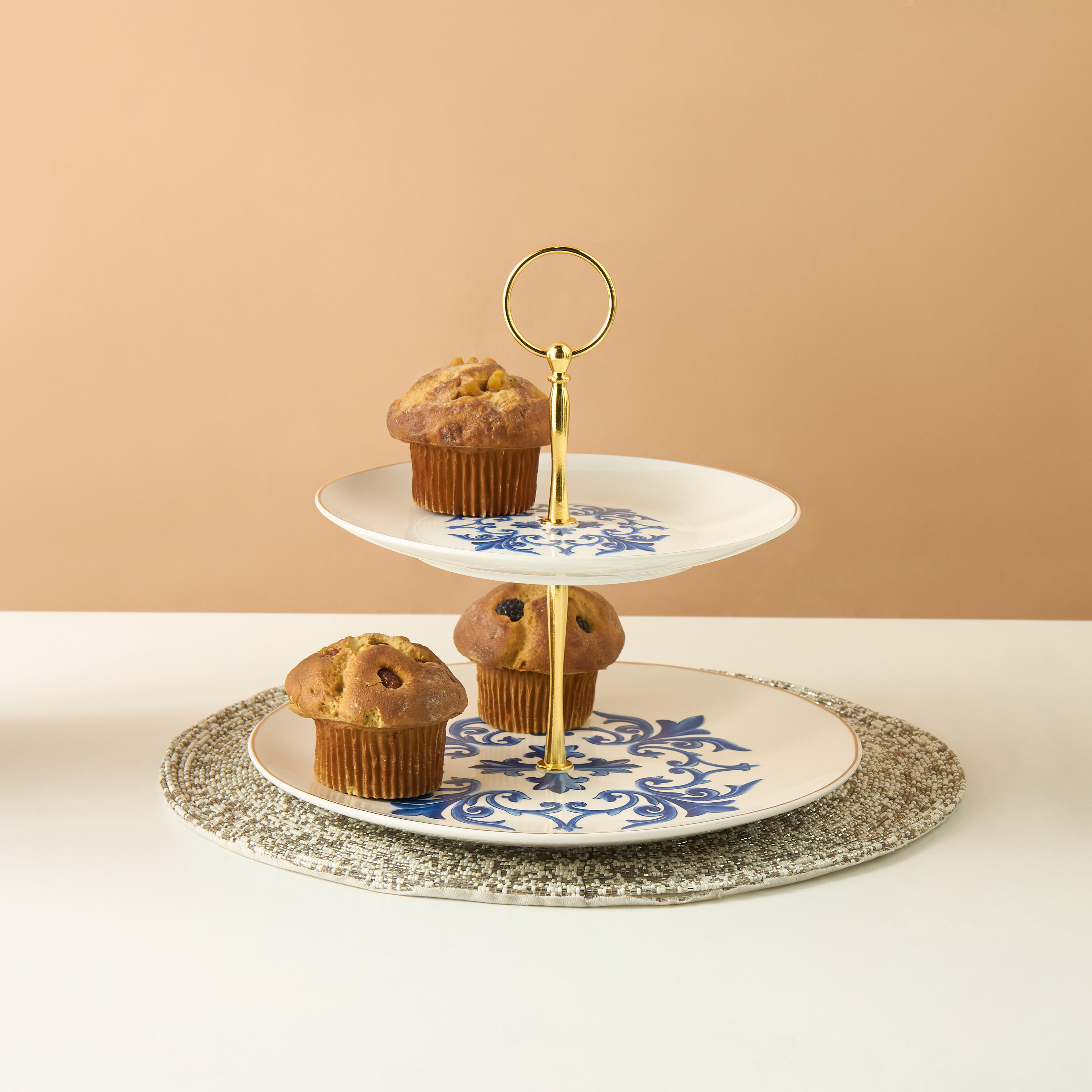 Gia Como 2-Tier New Bone China Cake Stand-household-dining-serveware-cakestands-image-1