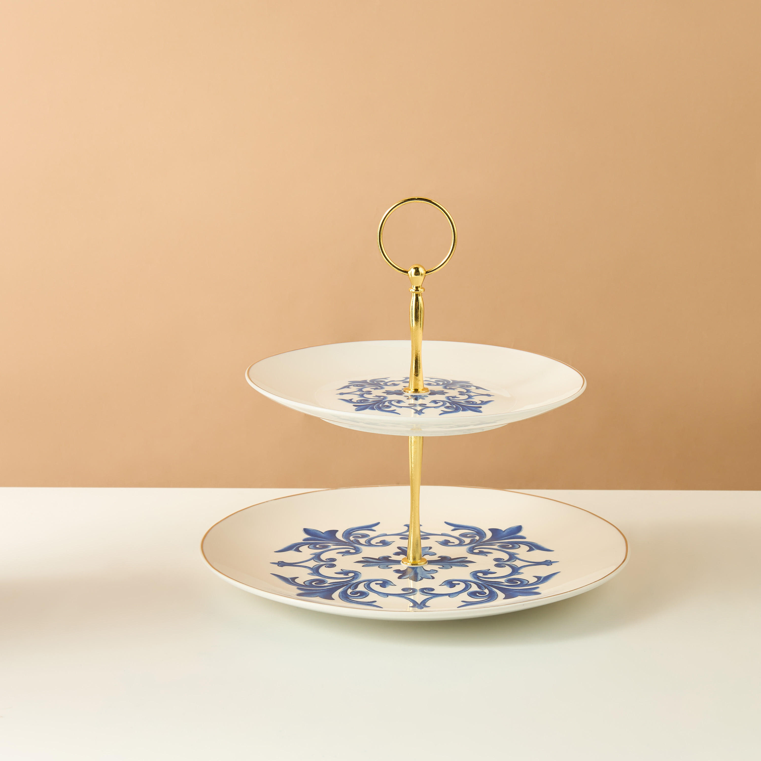 Gia Como 2-Tier New Bone China Cake Stand-household-dining-serveware-cakestands-image-2