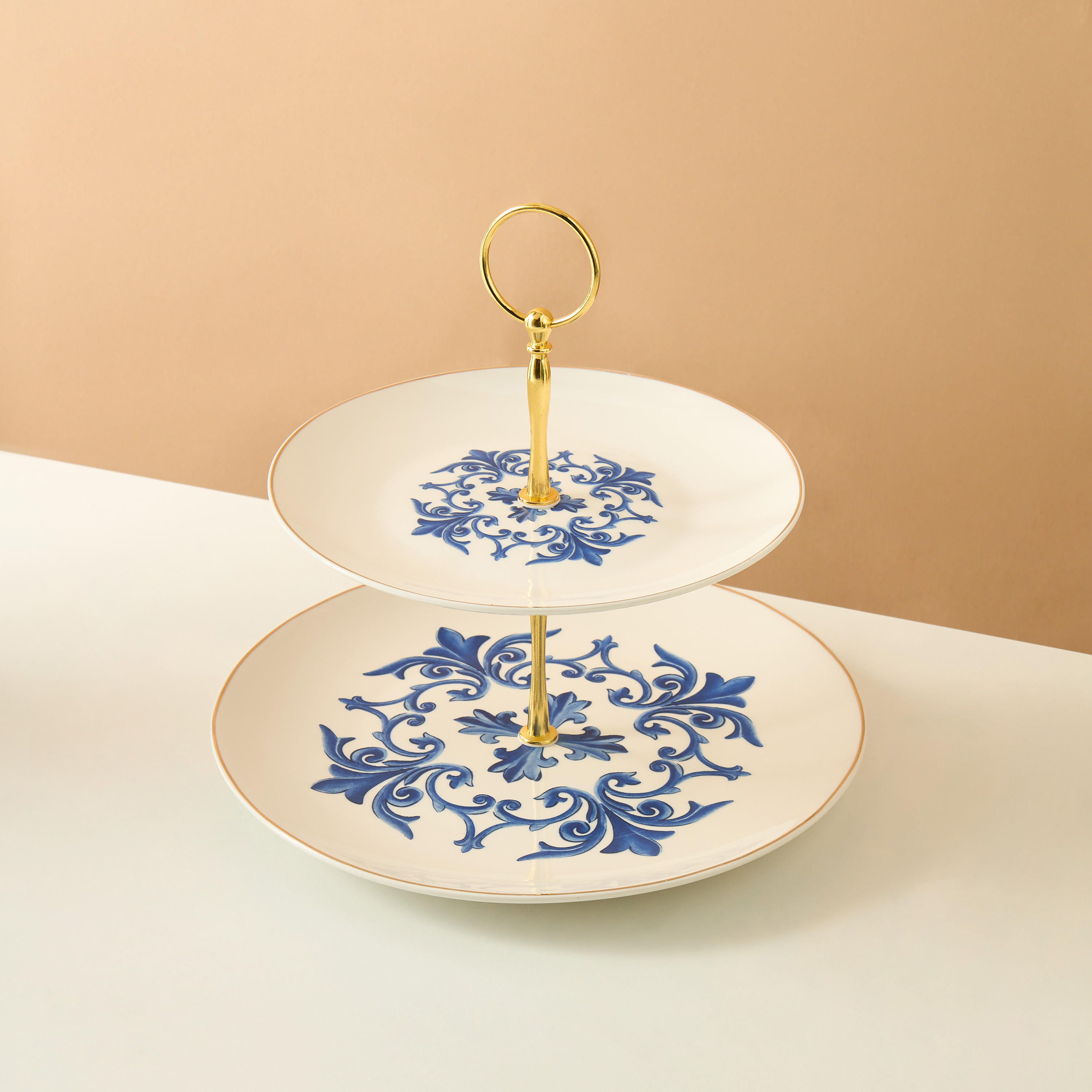Gia Como 2-Tier New Bone China Cake Stand-household-dining-serveware-cakestands-image-3
