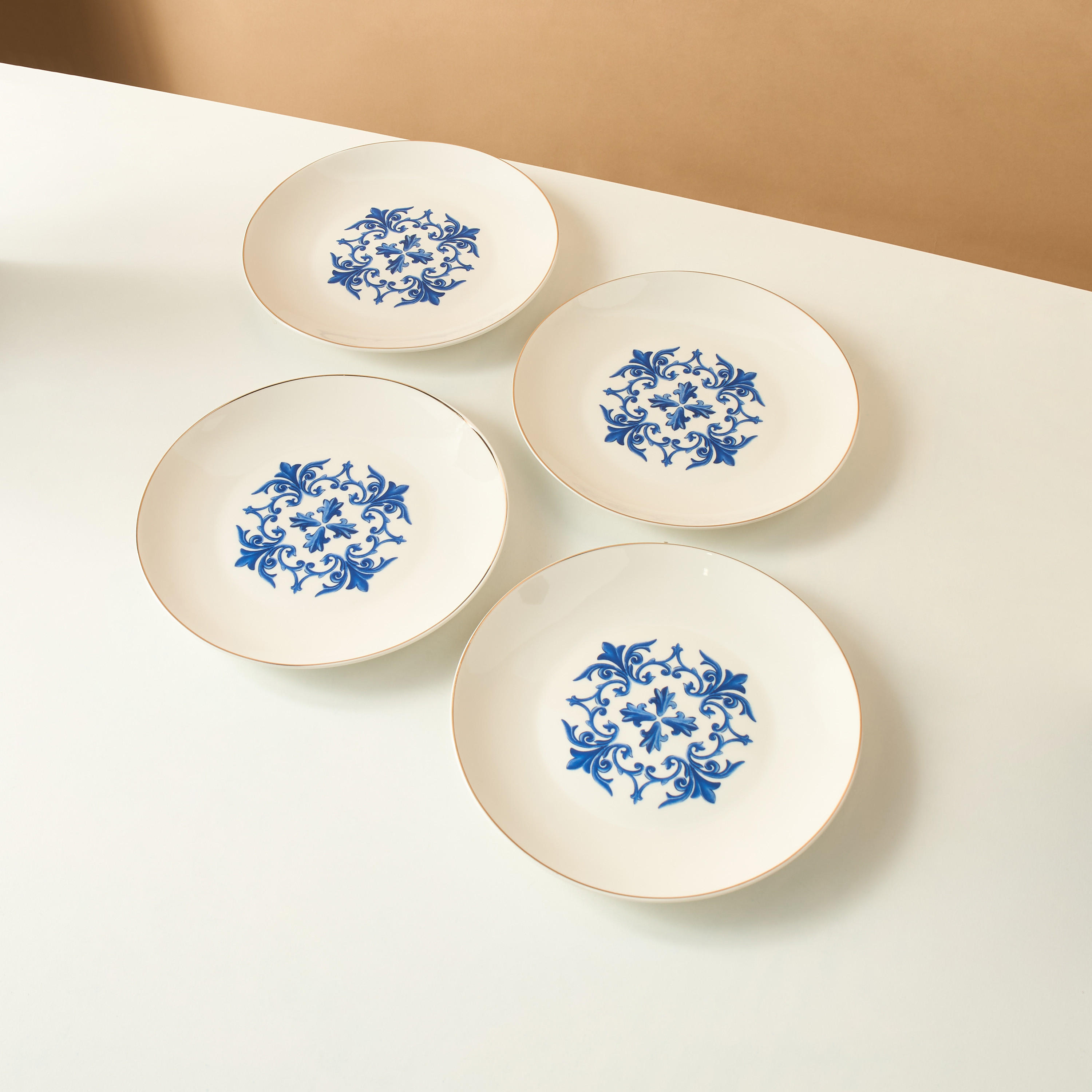 Gia Como 4-Piece Printed New Bone China Quarter Plate Set - 21 cms-household-dining-dinnerware-plates-image-3