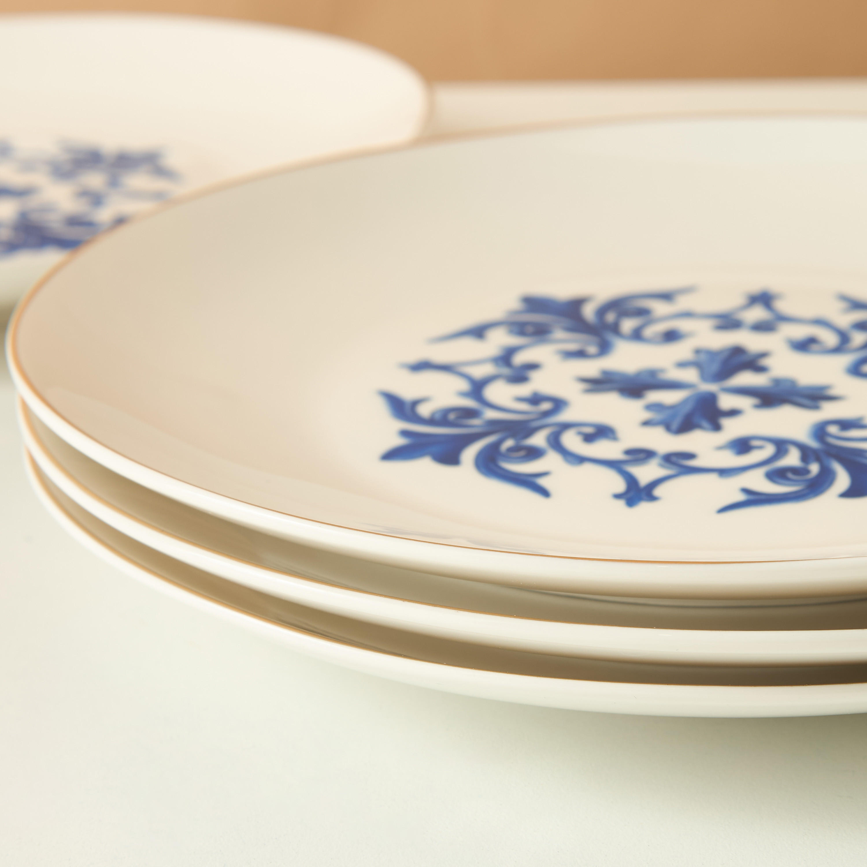 Gia Como 4-Piece Printed New Bone China Quarter Plate Set - 21 cms-household-dining-dinnerware-plates-image-4