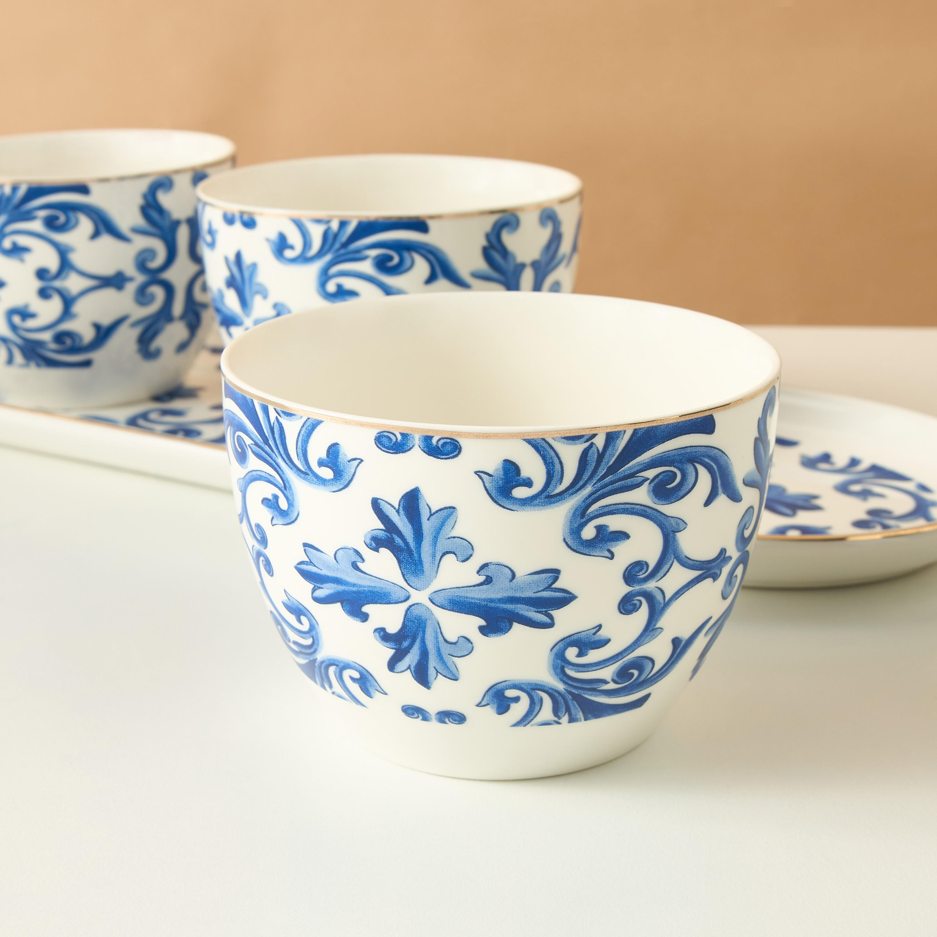 Gia Como 4-Piece New Bone China Tray and Bowl Set-household-dining-dinnerware-bowls-image-4