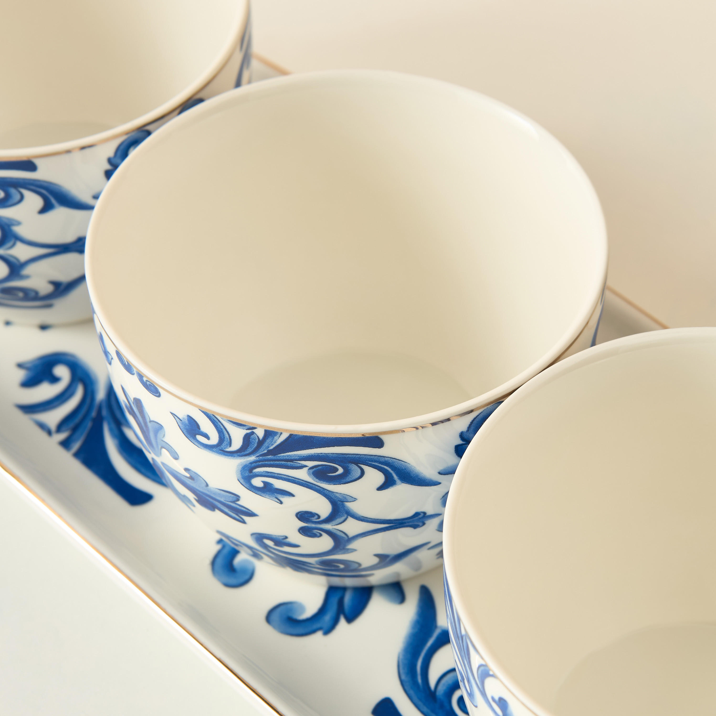 Gia Como 4-Piece New Bone China Tray and Bowl Set-household-dining-dinnerware-bowls-image-5