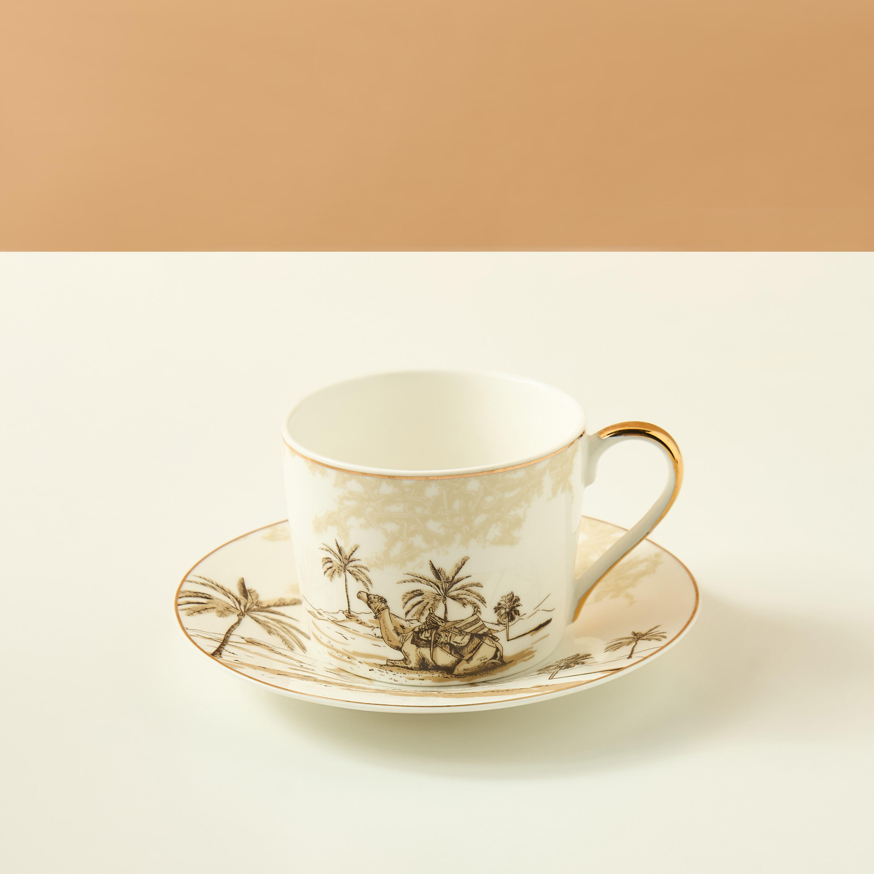 Camel Turkish Coffee Cup and Saucer - Set of 4-household-dining-teaandcoffee-teaandcoffeesets-image-2