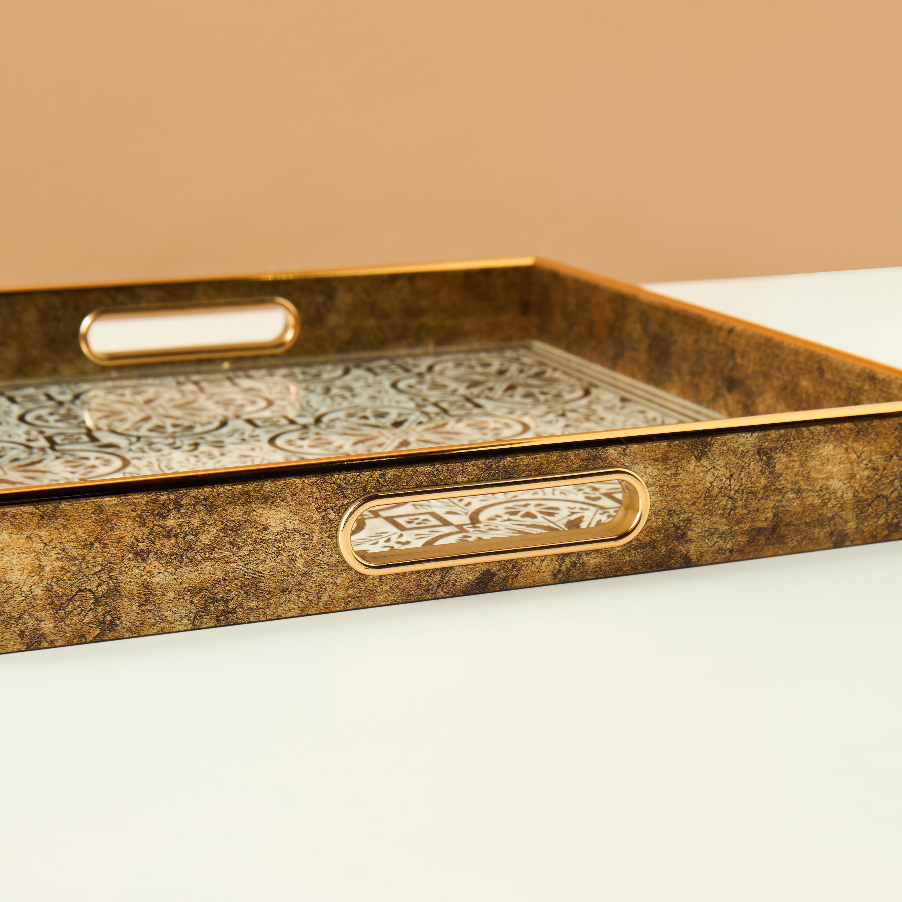 Printed Decorative Tray - 31x31 cms-household-dining-serveware-servingtrays-image-3
